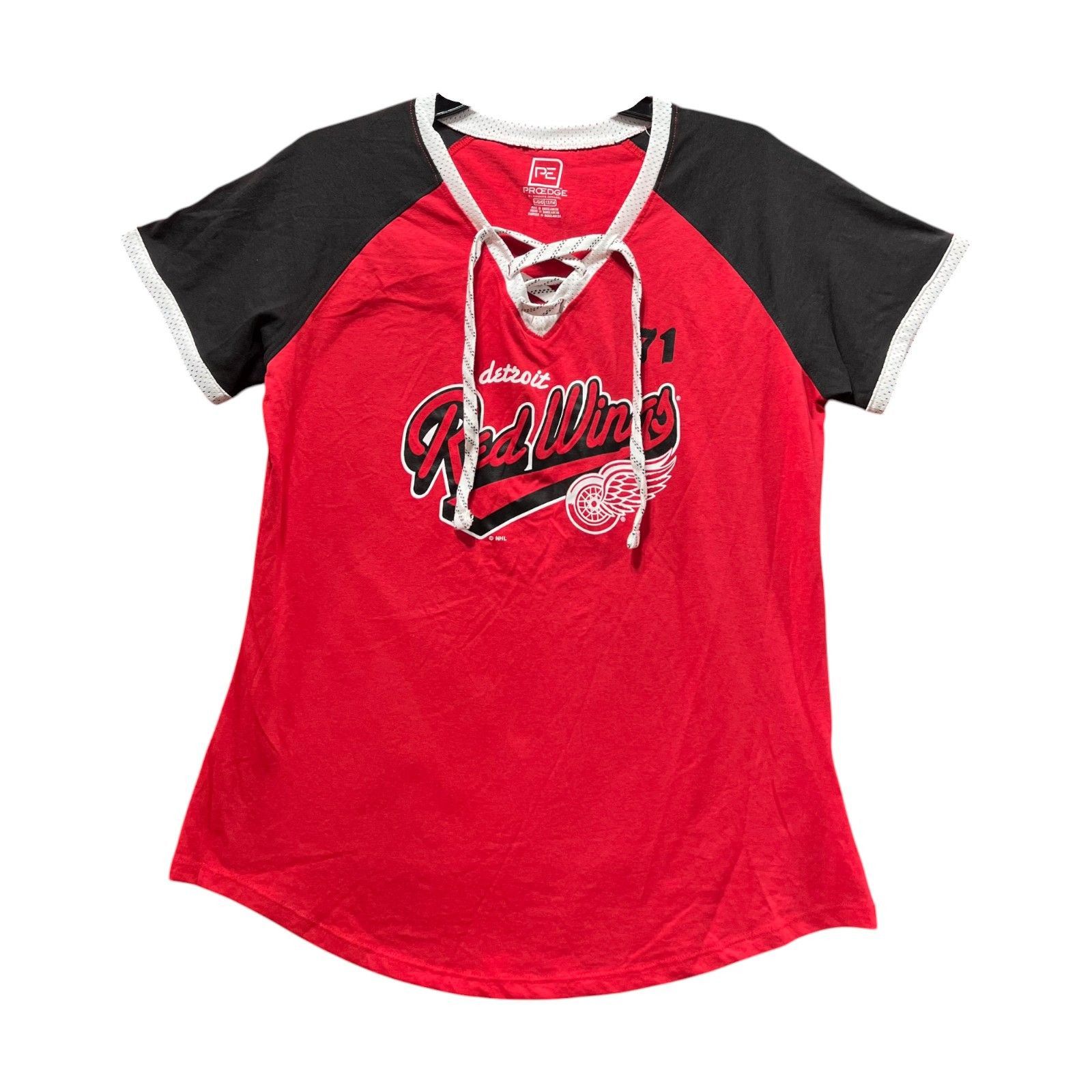 Other PROEDGE - Women's Lightweight Raglan Sleeve Lace Up T-Shirt Size L / US 10 / IT 46 - 1 Thumbnail