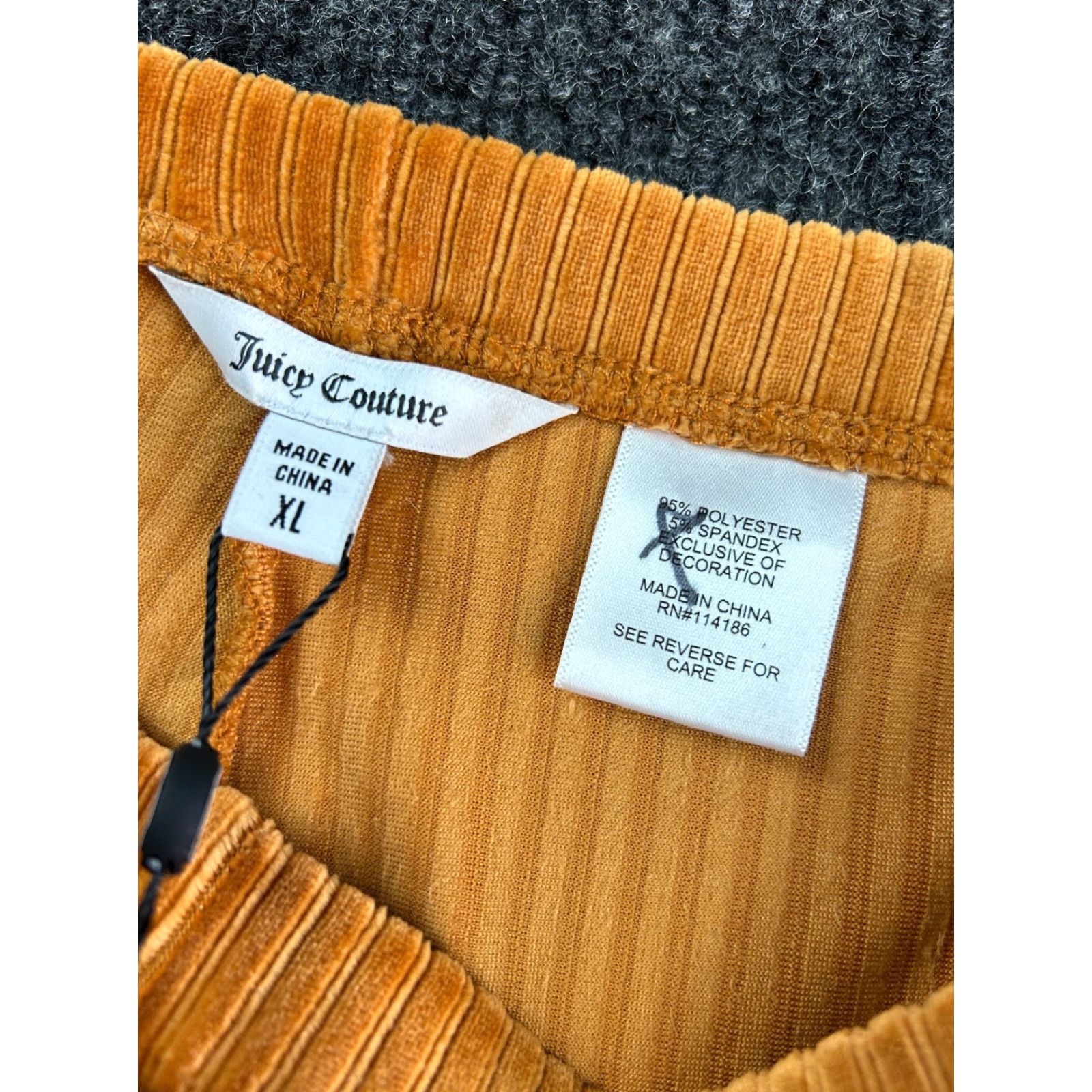 Juicy Couture Juicy Couture Textured Pull On Pants XL Orange Copper California Sunrise NEW Size 40" / US 18 - 4 Thumbnail