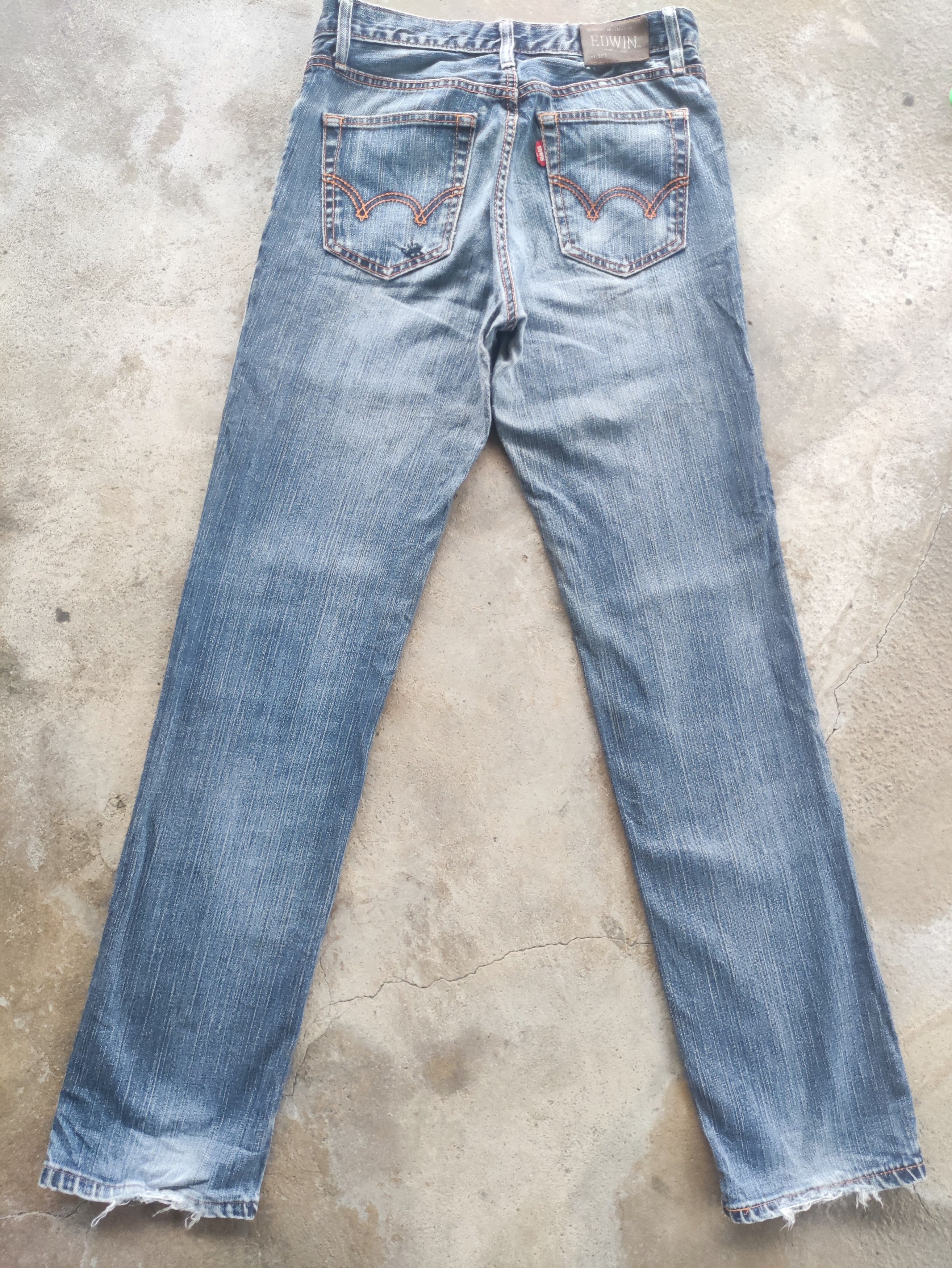 Edwin Vintage Edwin Brand Straight Cut Jeans Faded Ripped Pants Size US 29 - 9 Thumbnail