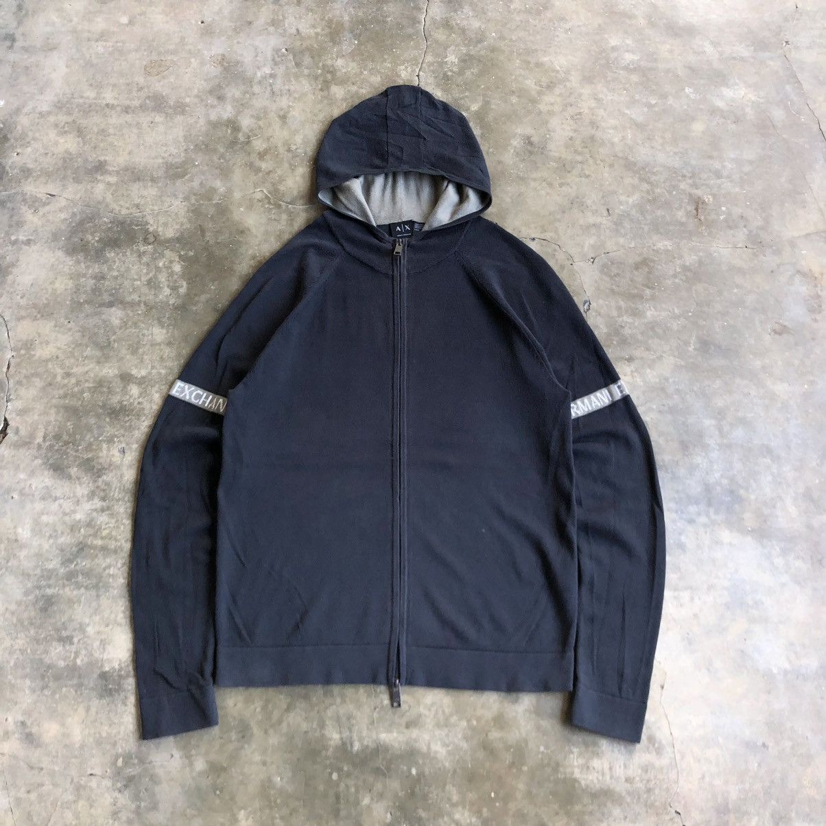 Armani Exchange Armani Exchange Logo Slevee Taped Ziphoodie Black Luxury Size US L / EU 52-54 / 3 - 2 Thumbnail