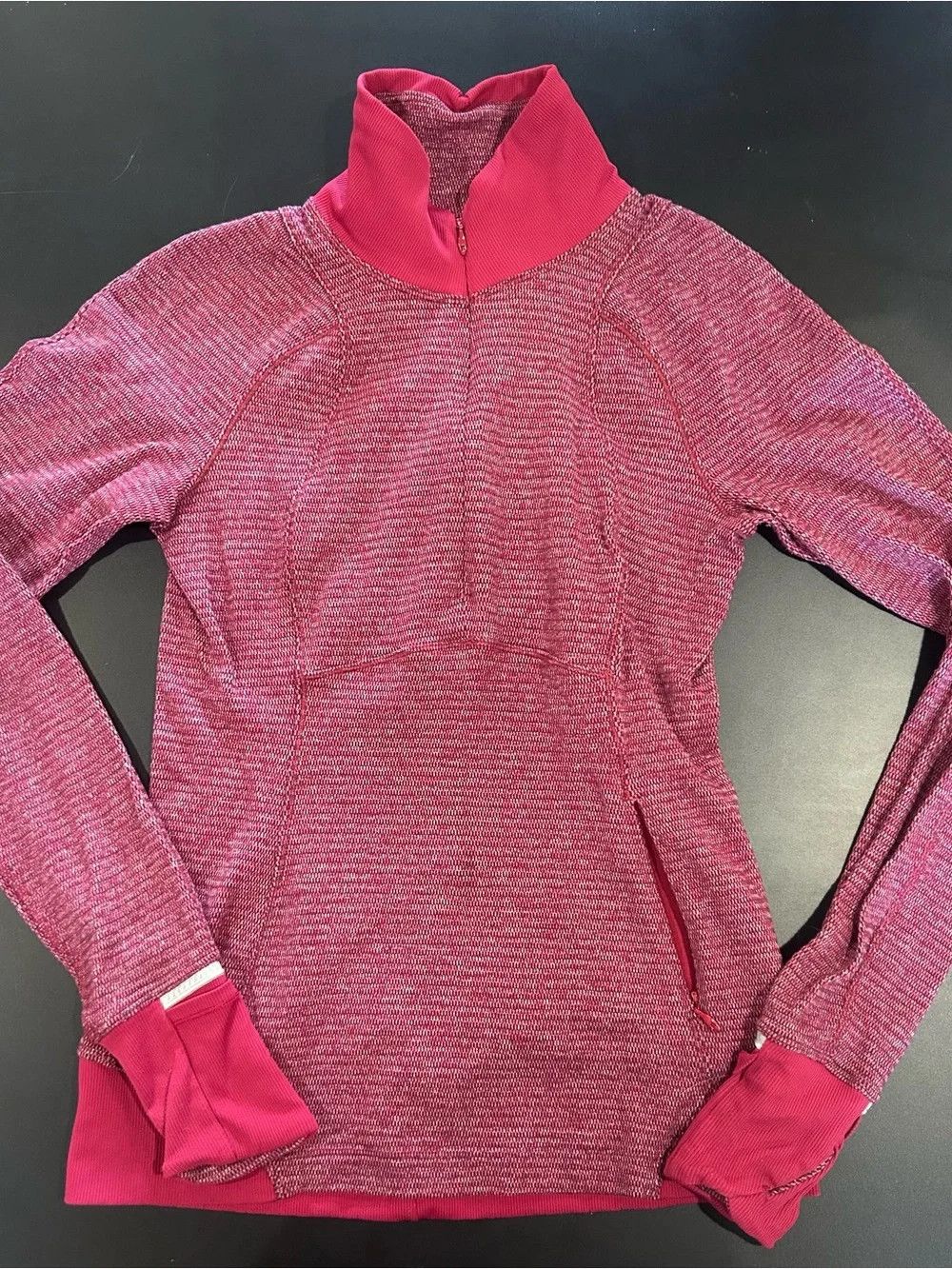 Lululemon lululemon athletica Heathered Red Half-Zip Pullover Size S / US 4 / IT 40 - 1 Thumbnail