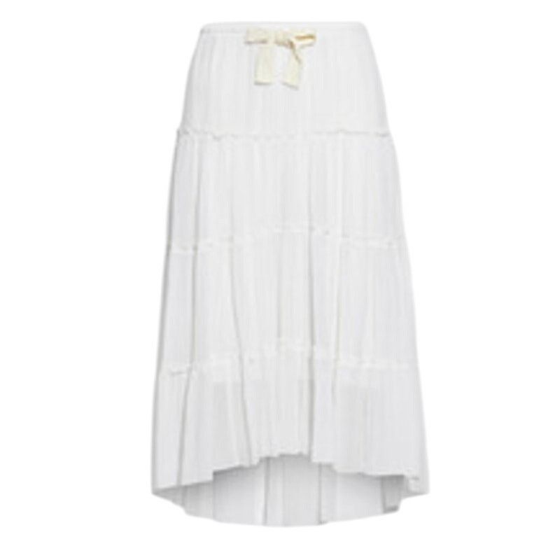 See by Chloe See by Chloe Tiered cotton and silk blend crepon midi white Size 32" / US 10 / IT 46 - 1 Thumbnail