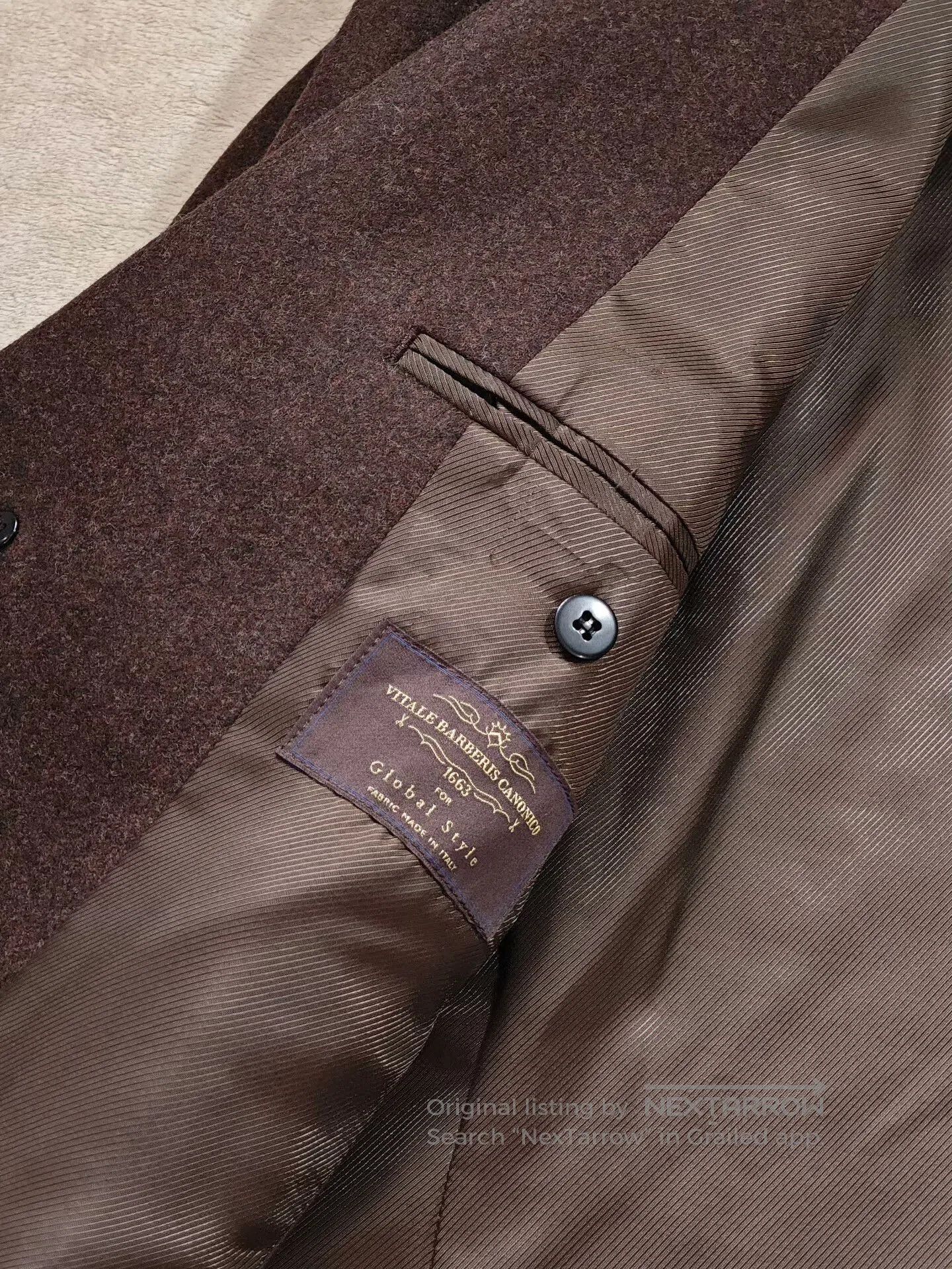 Japanese Brand Custom Italian Wool Blend Overcoat. Size US M / EU 48-50 / 2 - 8 Thumbnail