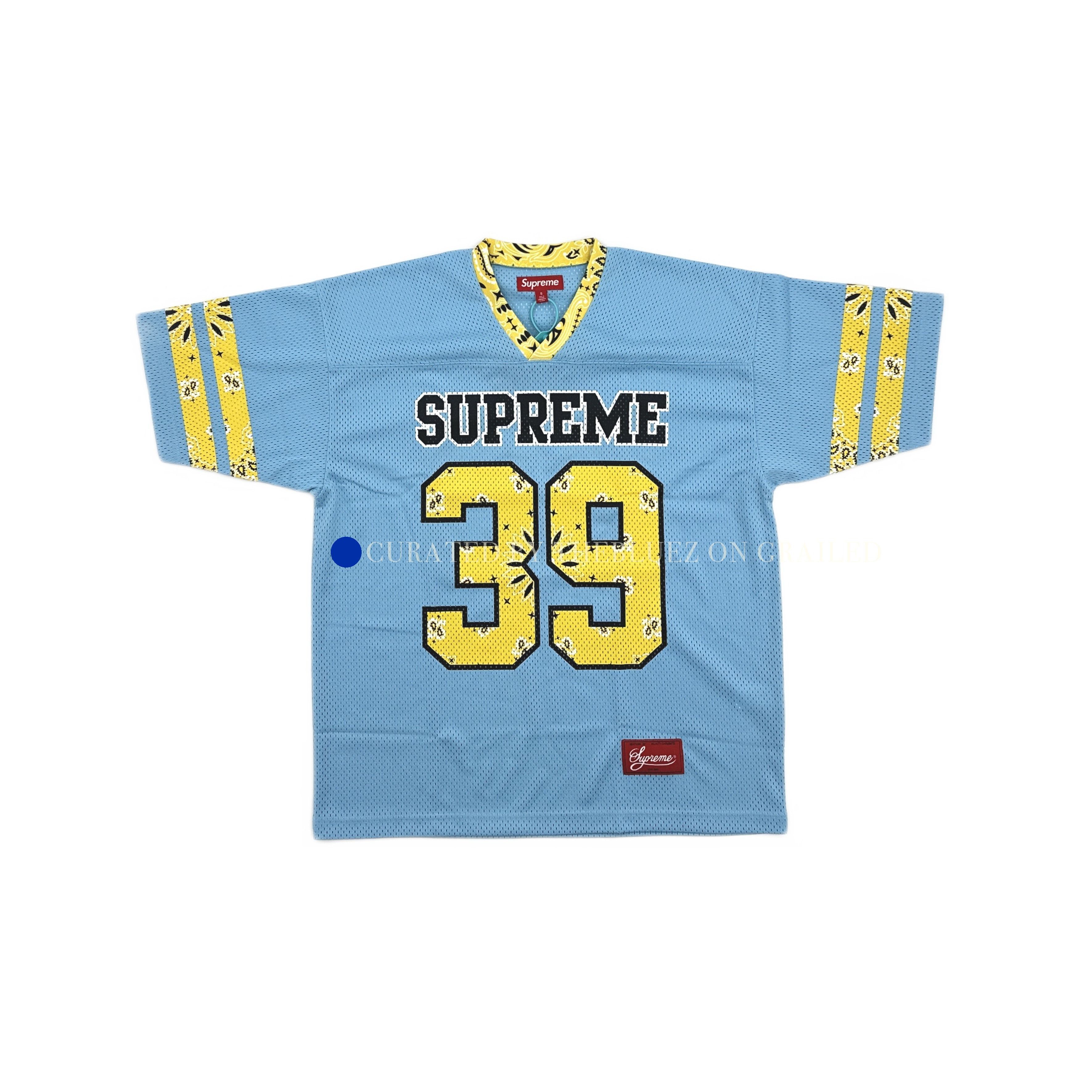 Supreme Supreme Bandana Football Jersey Blue Size: Extra Large