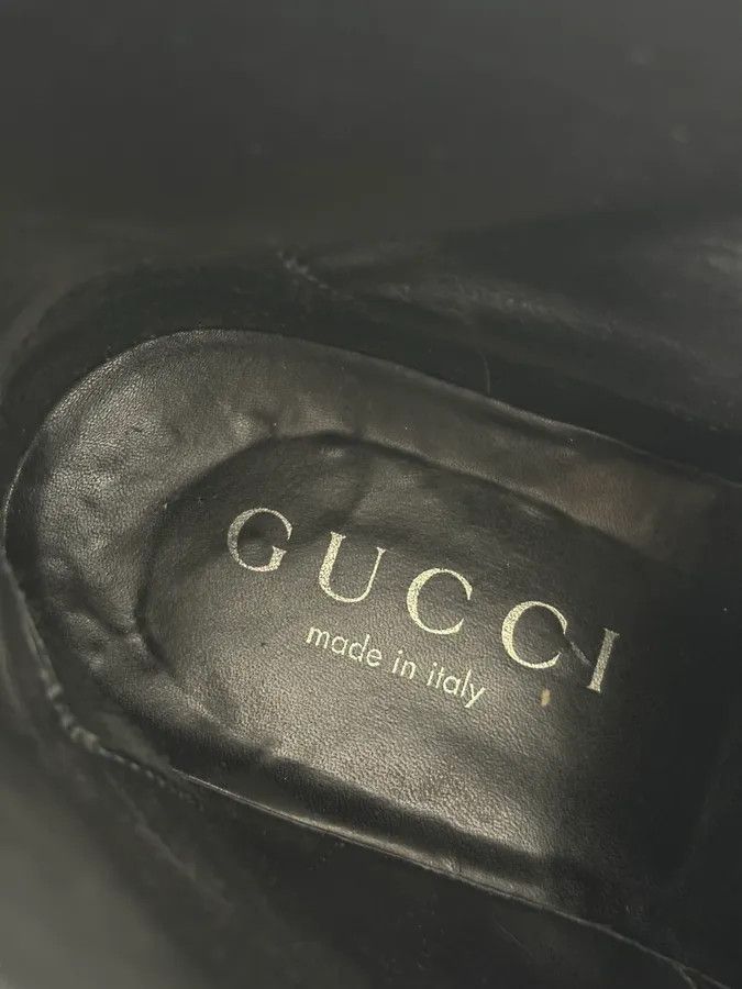 Gucci 2000s Gucci Black Leather Combat Boots Size US 9.5 / EU 42-43 - 10 Thumbnail
