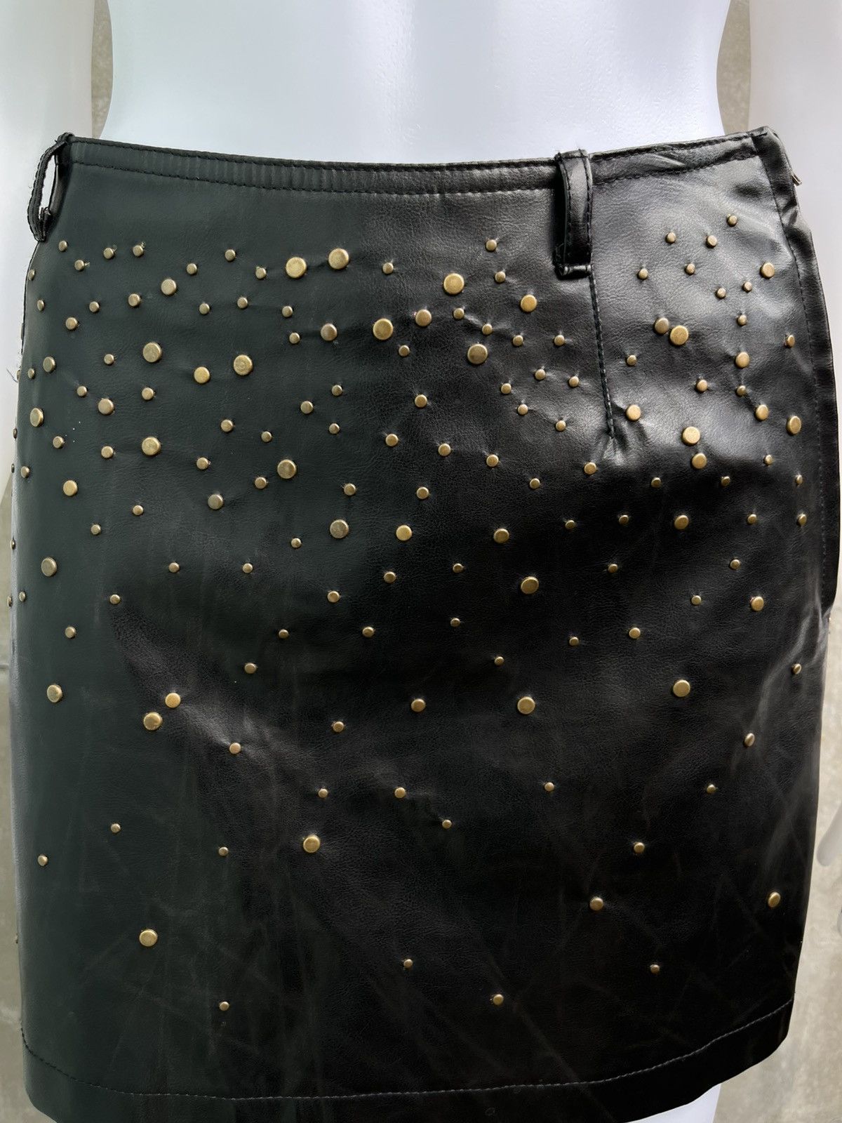 Moschino Studded Leather Skirt Size 27" / US 4 / IT 40 - 4 Thumbnail