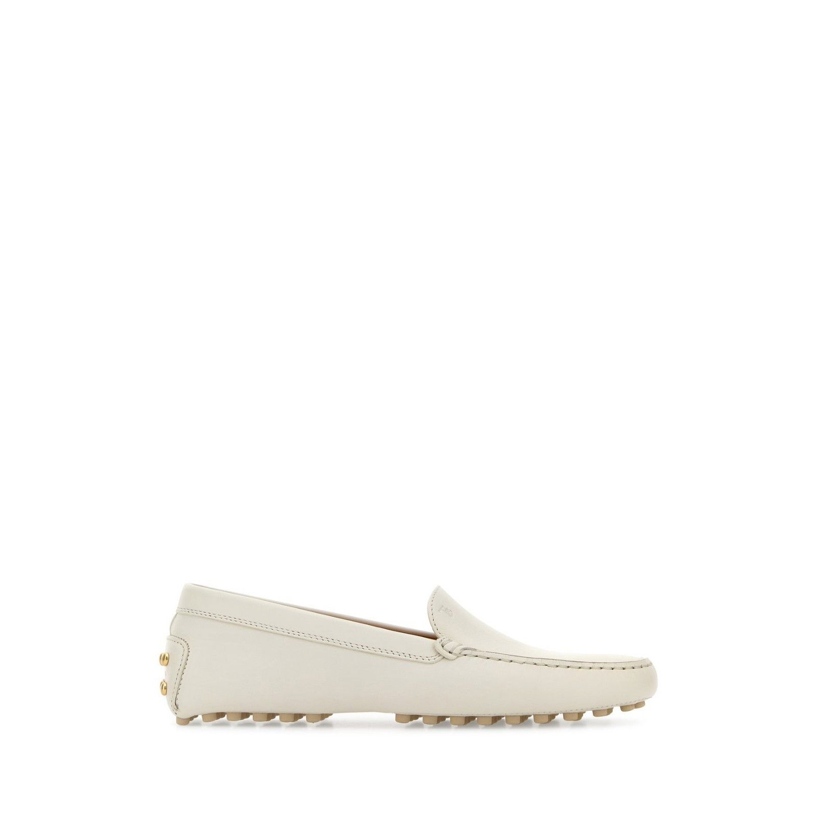 TOD'S Ivory White Leather Loafers New And Authentic (Women's
