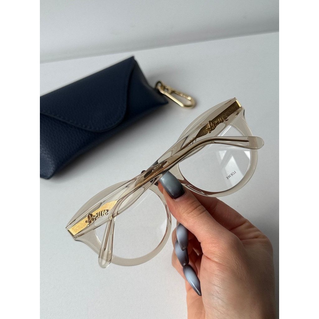 Loewe NEW Loewe LW50074I Rounded Transparent Eyeglasses Frames Size ONE SIZE - 4 Thumbnail