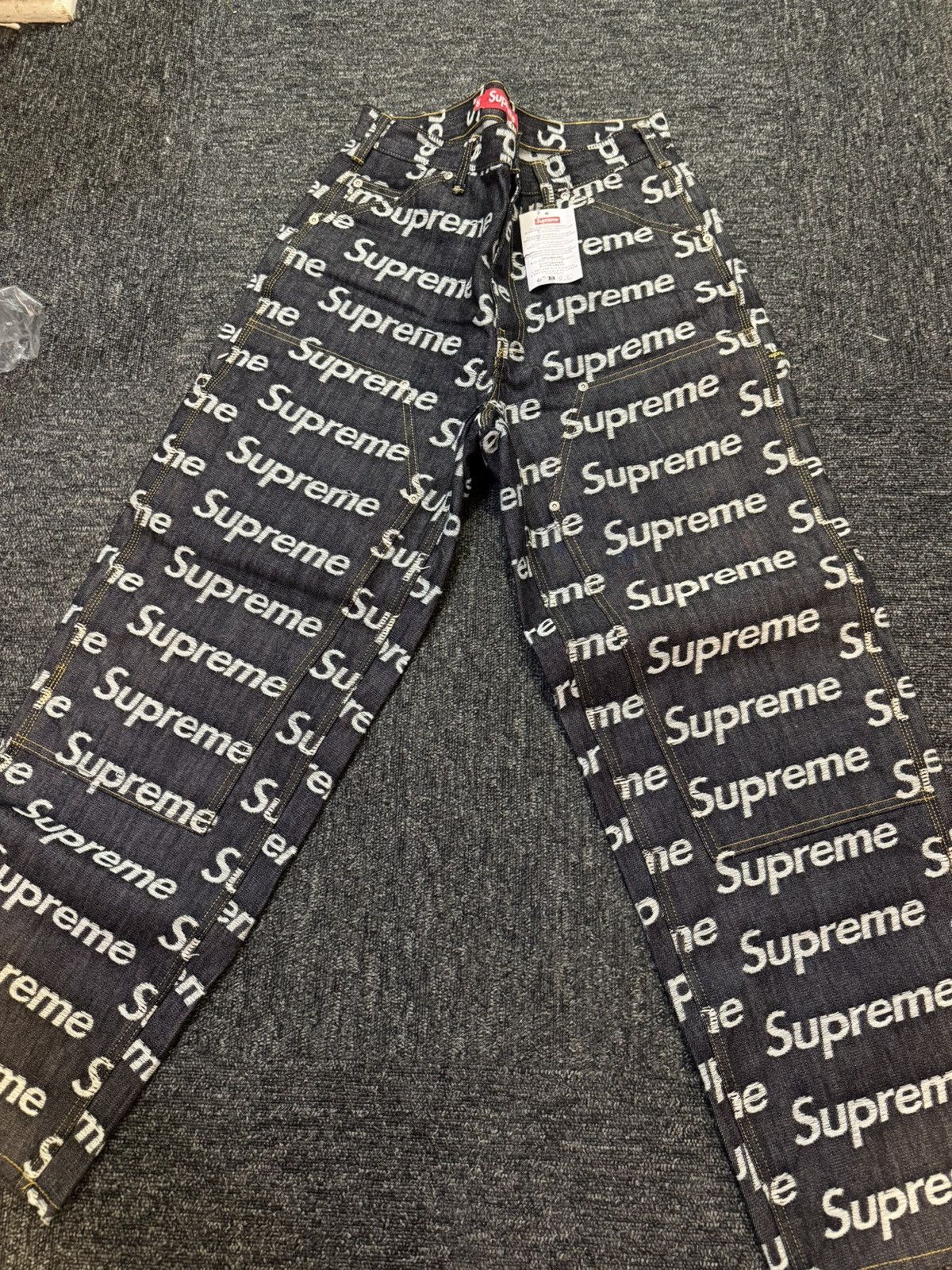 Supreme Jacquard Logos Double Knee Denim Painter Jean