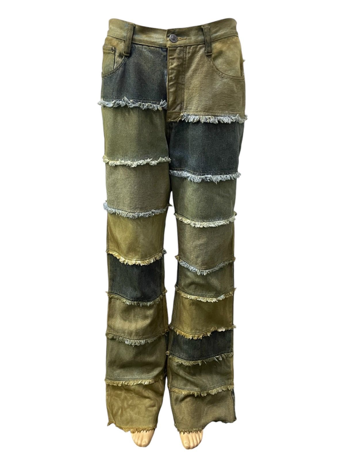 GOSTAR DE FUGA × If Six Was Nine × Shellac Mud Wash Hagi Layered Flared Jeans Japanese Brand Size US 30 / EU 46 - 3 Thumbnail