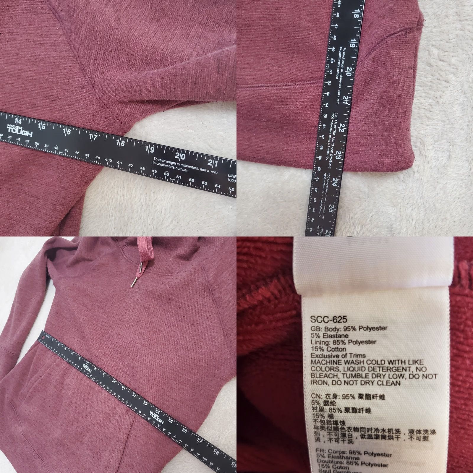Marmot Marmot Sweatshirt Women M Burgundy Cowl Neck Hoodie Pullover Pockets Outdoor Size M / US 6-8 / IT 42-44 - 8 Thumbnail