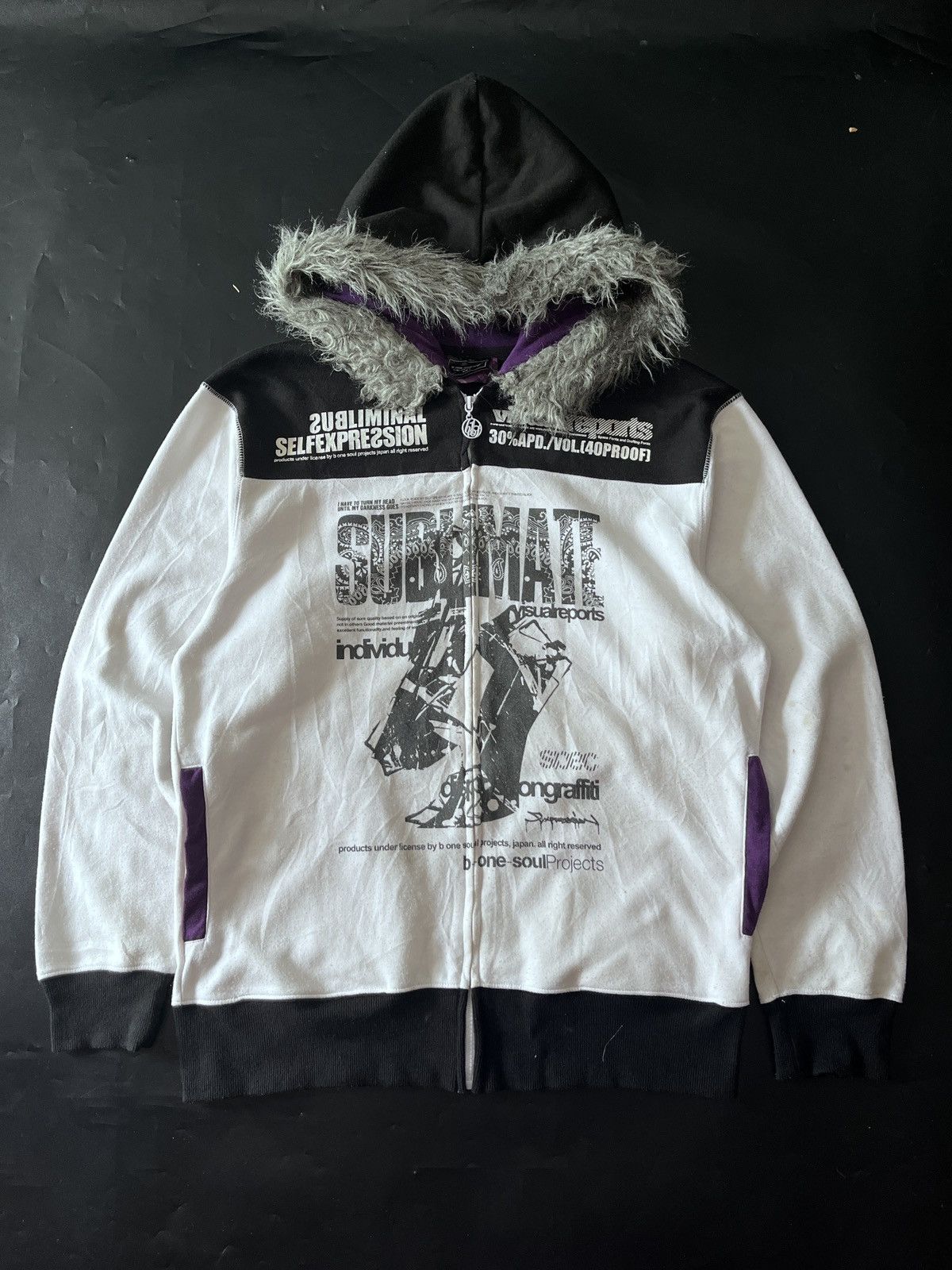 Japanese Brand Japanese B-one Soul Crazy Fur Ziphood Size US L / EU 52-54 / 3 - 1 Thumbnail