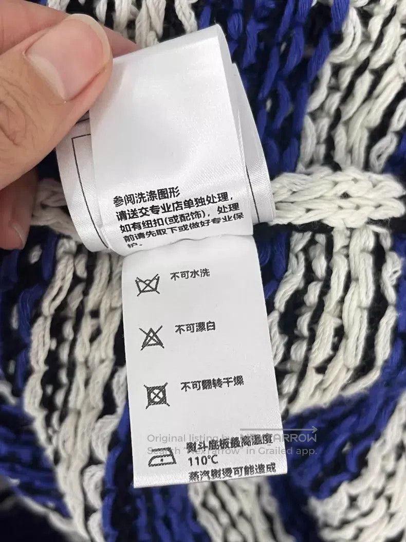 Chanel Chanel Blue and white striped knitted cardigan coat Size XS / US 0-2 / IT 36-38 - 7 Thumbnail
