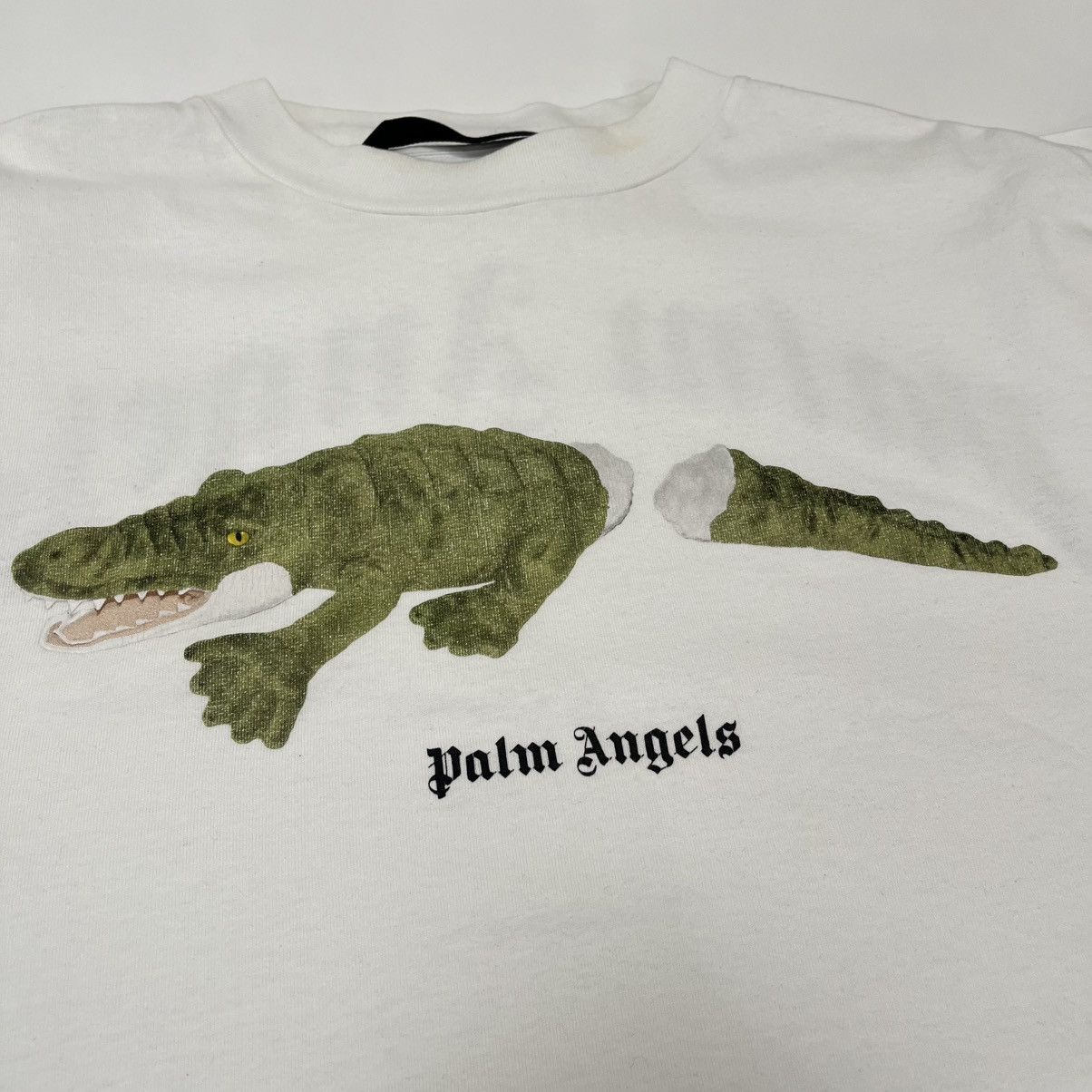 Palm Angels Palm Angels Crocodile Print Tee White Size US M / EU 48-50 / 2 - 3 Thumbnail