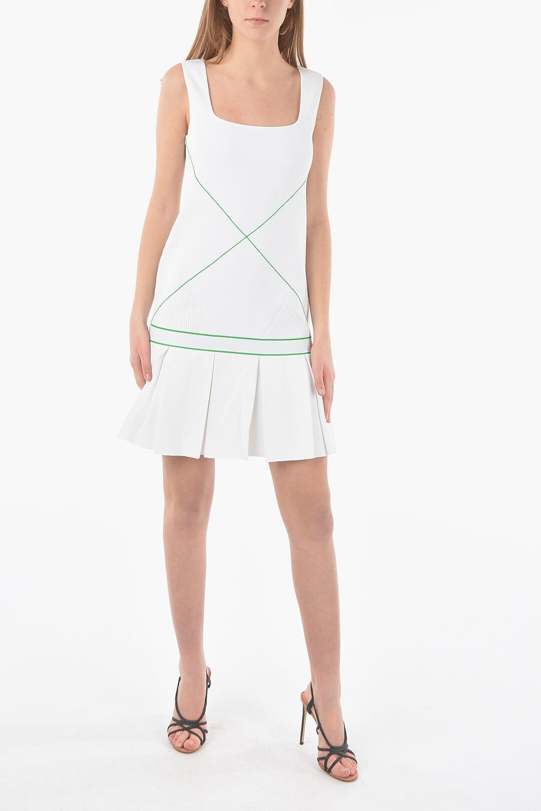 image of Bottega Veneta Og1Mm0124 Mini Dress In White, Women's (Size Small)