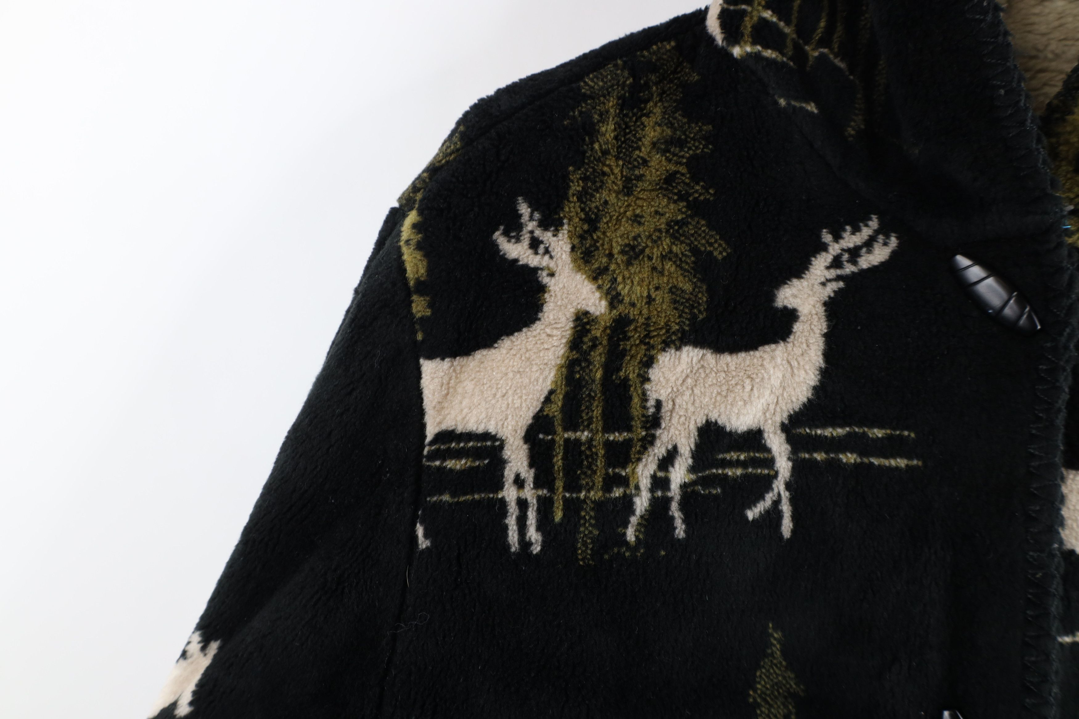 Vintage Vintage 90s Streetwear All Over Print Hooded Fleece Jacket Size L / US 10 / IT 46 - 6 Thumbnail