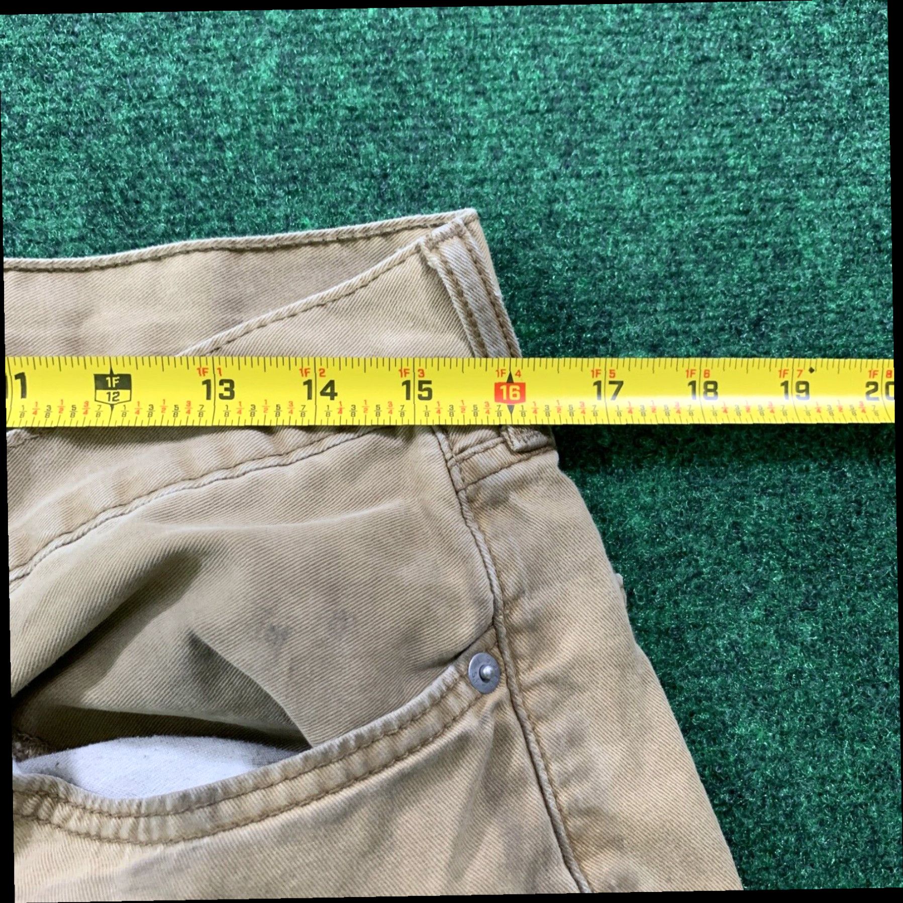 Vintage Levi Strauss & Co. Jean's Beige/Brown 34/34 work pants Size US 34 / EU 50 - 5 Thumbnail
