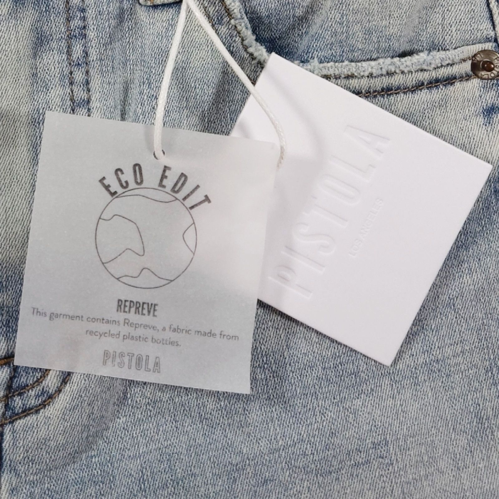 Pistola NWT Pistola Aline Skinny Crop Eco Denim Jeans Sz. 26x25 Size 26" / US 2 / IT 38 - 7 Thumbnail