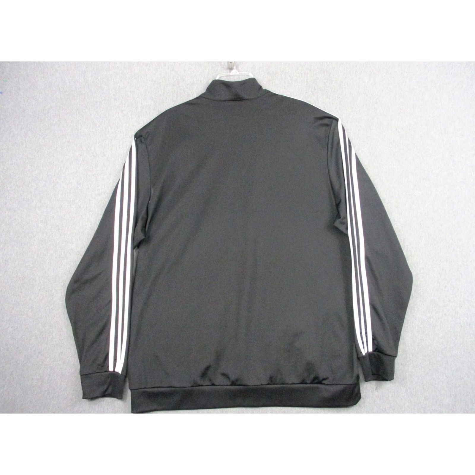 Adidas adidas Jacket Mens 2XL Black Track Essentials Stripes Full Zip DQ3070 Size US XXL / EU 58 / 5 - 6 Thumbnail