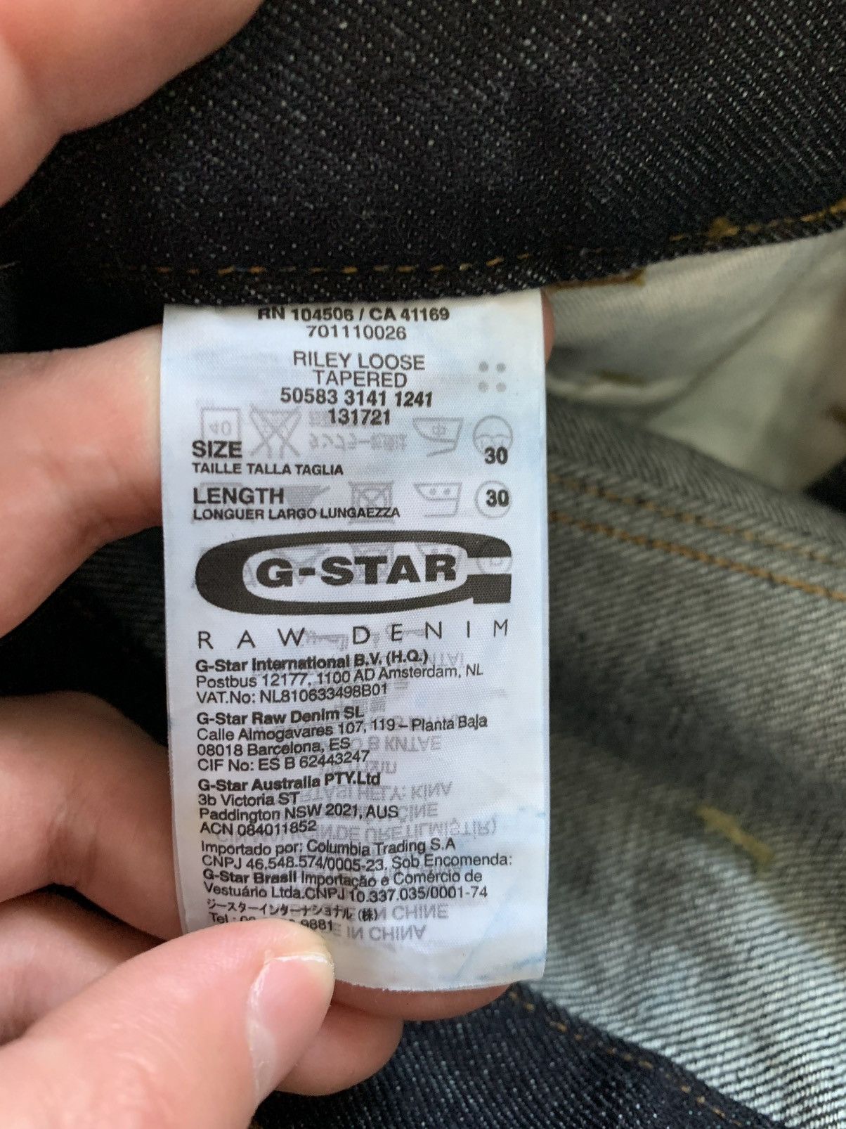 G-Star × Japanese Brand Vintage G Star Raw Jeans Denim Pants Riley Loose Tapered y2k Size US 30 / EU 46 - 9 Thumbnail