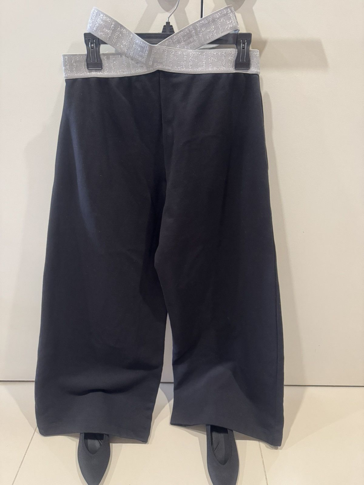 Fendi Fendi Black and Grey Logo Trouser Size Kids 12+ Size 26" / US 2 / IT 38 - 3 Thumbnail