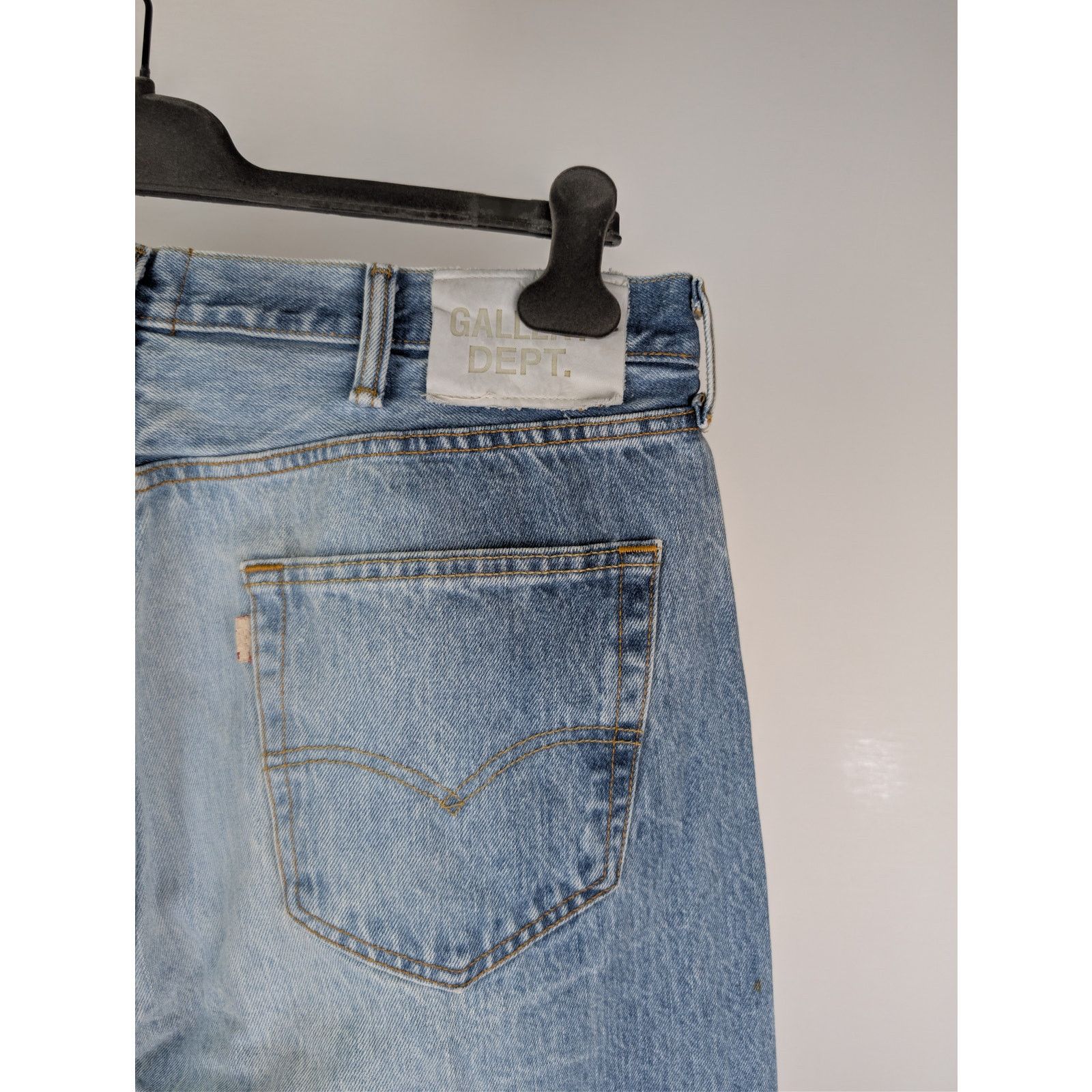 Gallery Dept. o1rshd1 Ken slim-fit paneled distressed denim jeans in blue Size US 36 / EU 52 - 15 Thumbnail