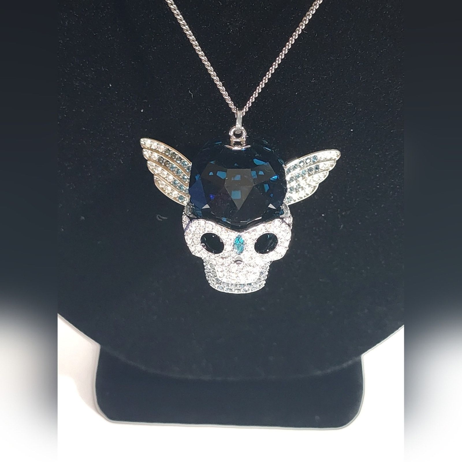 Swarovski Swarovski Silver Skull Pendant Necklace Size ONE SIZE - 6 Thumbnail