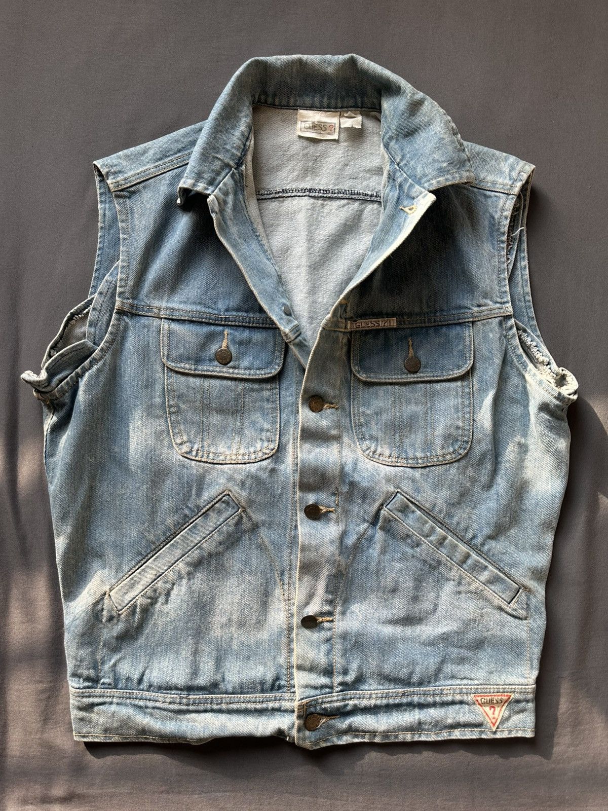 Guess × Vintage Vintage GUESS Denim Vest Size US M / EU 48-50 / 2 - 1 Thumbnail