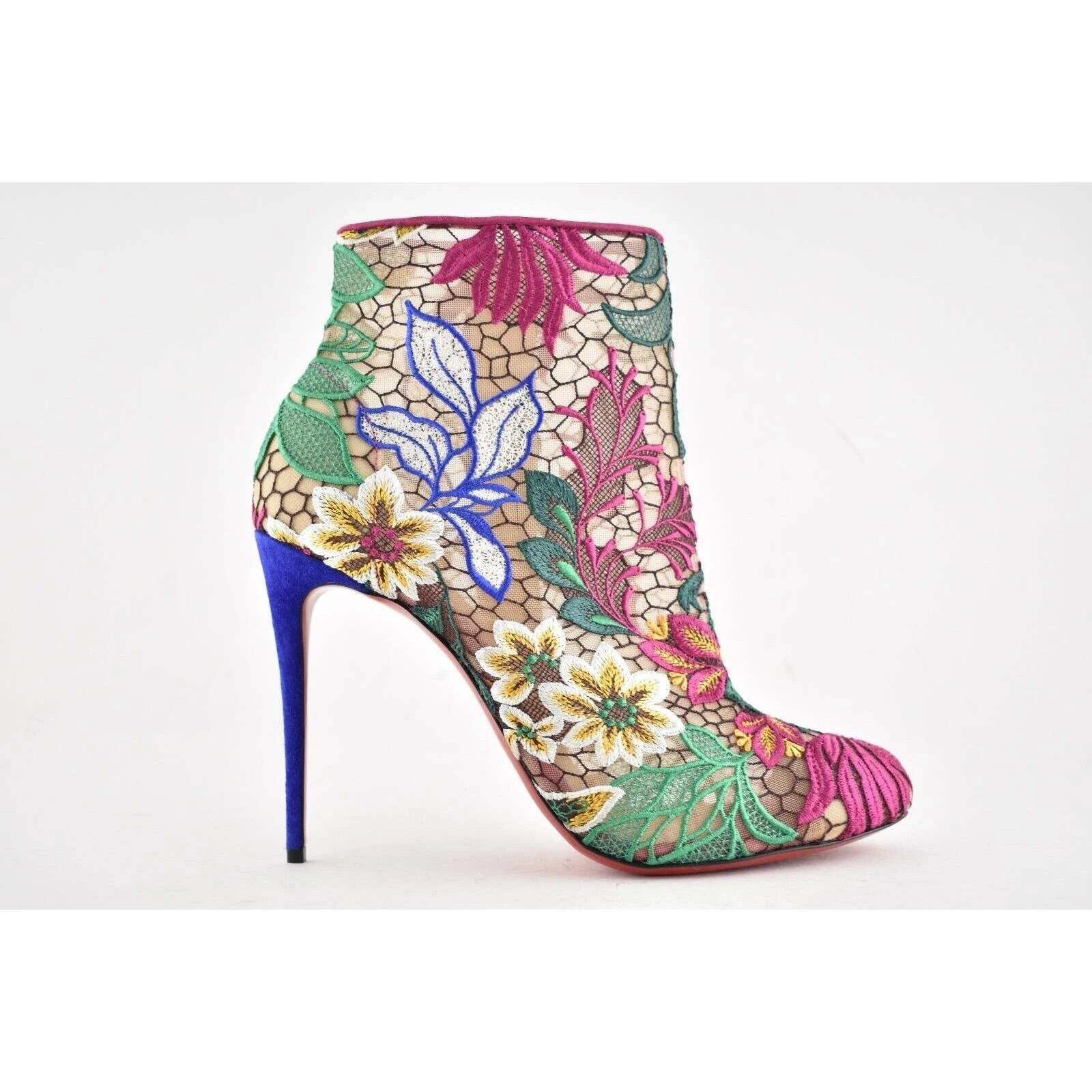 Christian Louboutin Christian Louboutin Miss Tennis 100 Multicolor Mesh Lace Size US 5 / IT 35 - 2 Thumbnail