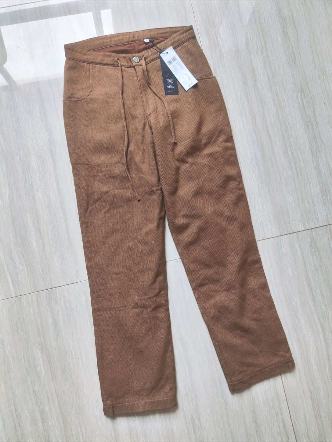 Telfar SS19 Runway khaki strip pants Size US 30 / EU 46 - 2 Thumbnail