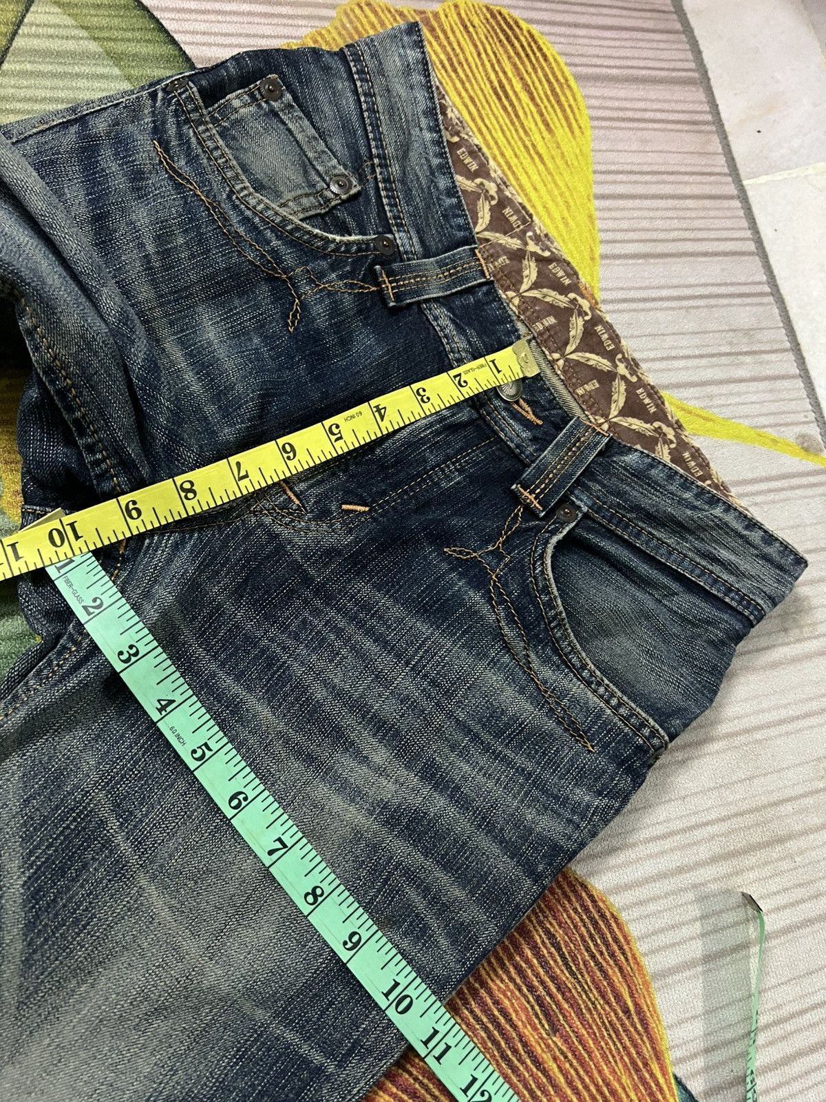 Edwin 💥Flare💥Vintage Edwin XVS Buffalo Head Distress Jean Size US 30 / EU 46 - 5 Thumbnail