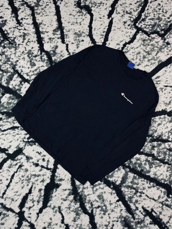 Champion Champion longsleeve t-shirt navy blue logo S Size US S / EU 44-46 / 1 - 2 Thumbnail