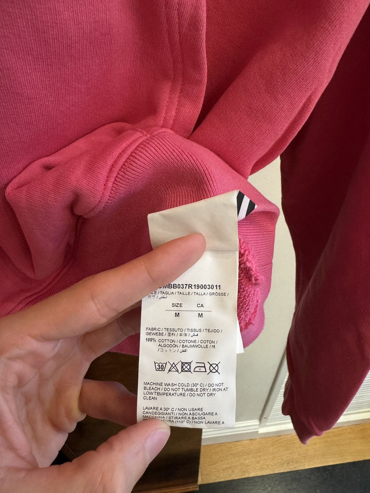 Off-White Off-White Pink Impressionism Decal Hoodie Size US M / EU 48-50 / 2 - 9 Thumbnail