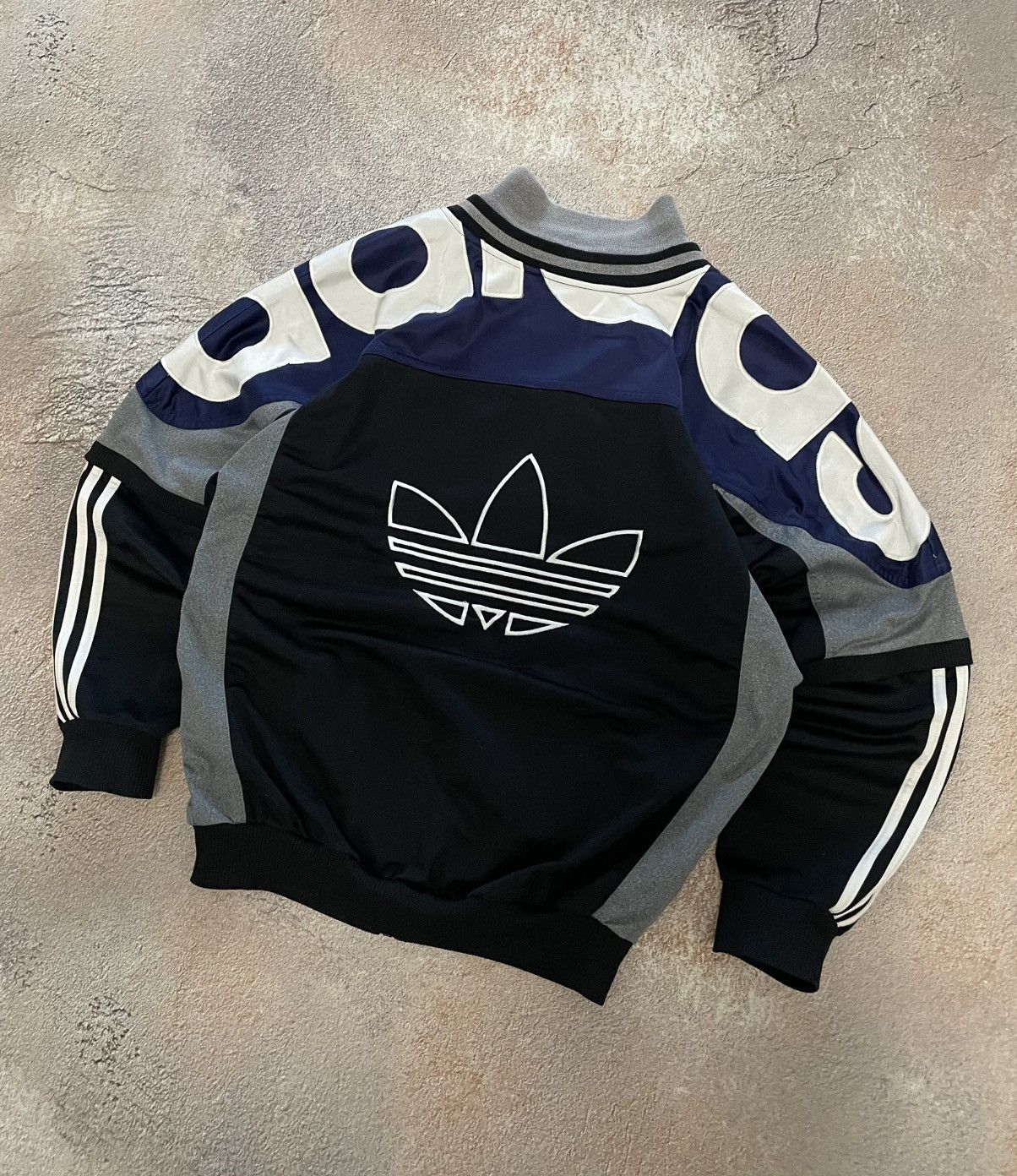 Adidas Vintage Adidas Big Logo Cotton Track Jacket Size US M / EU 48-50 / 2 - 2 Thumbnail