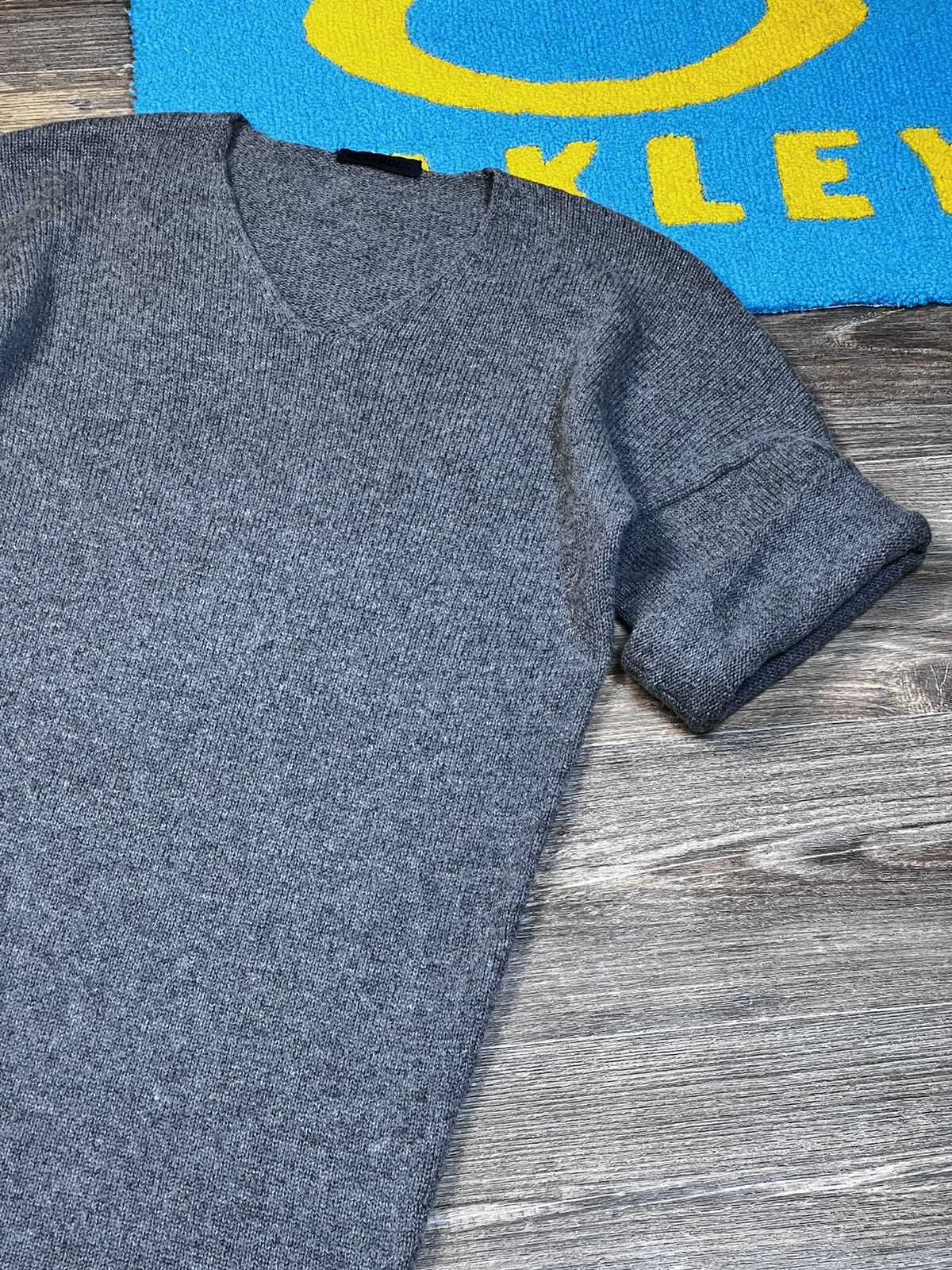 Jil Sander Jil Sander Wool/Cashmere Gray Short Sleeve Knit Dress Size S / US 4 / IT 40 - 2 Thumbnail