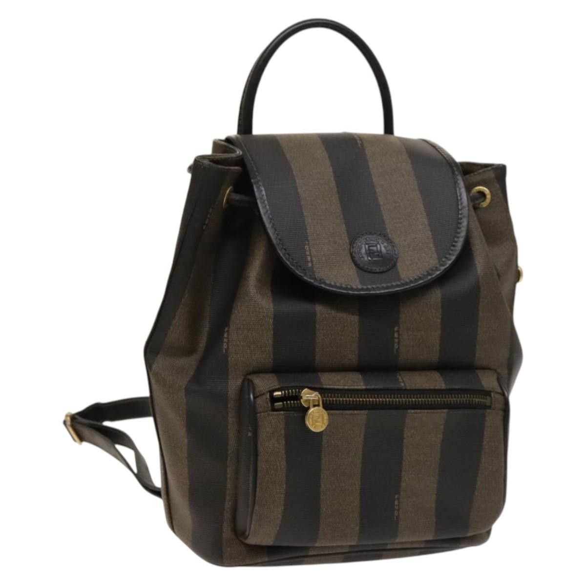 Fendi Fendi Pequin Front Pocket Backpack Coated Canvas Size ONE SIZE - 1 Thumbnail