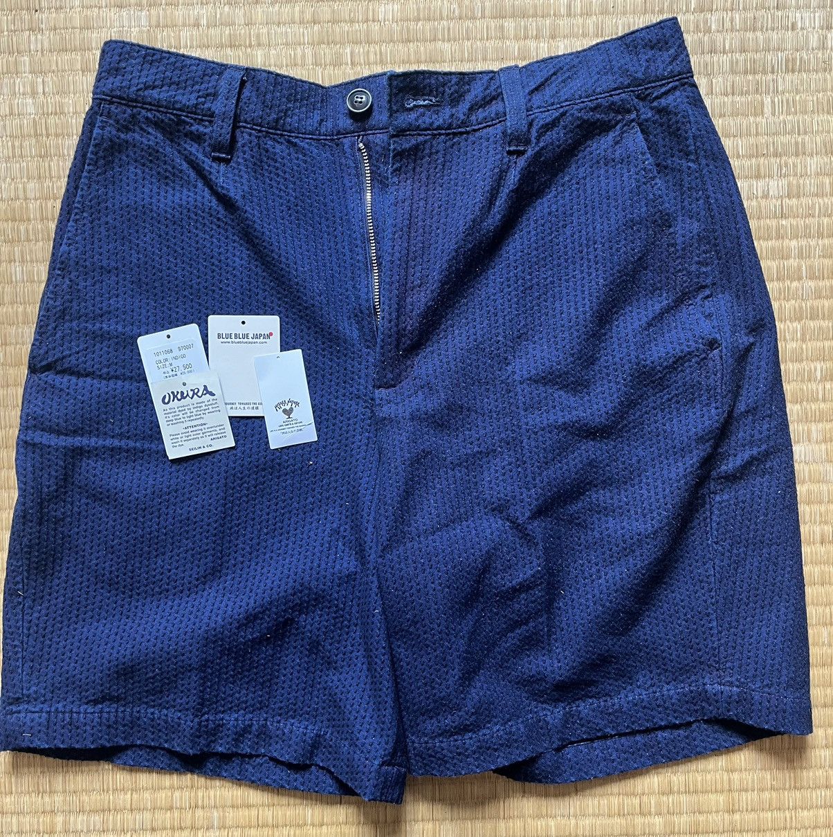 Blue Blue Japan Sashiko Indigo Shorts / Size 2 Size US 32 / EU 48 - 1 Thumbnail