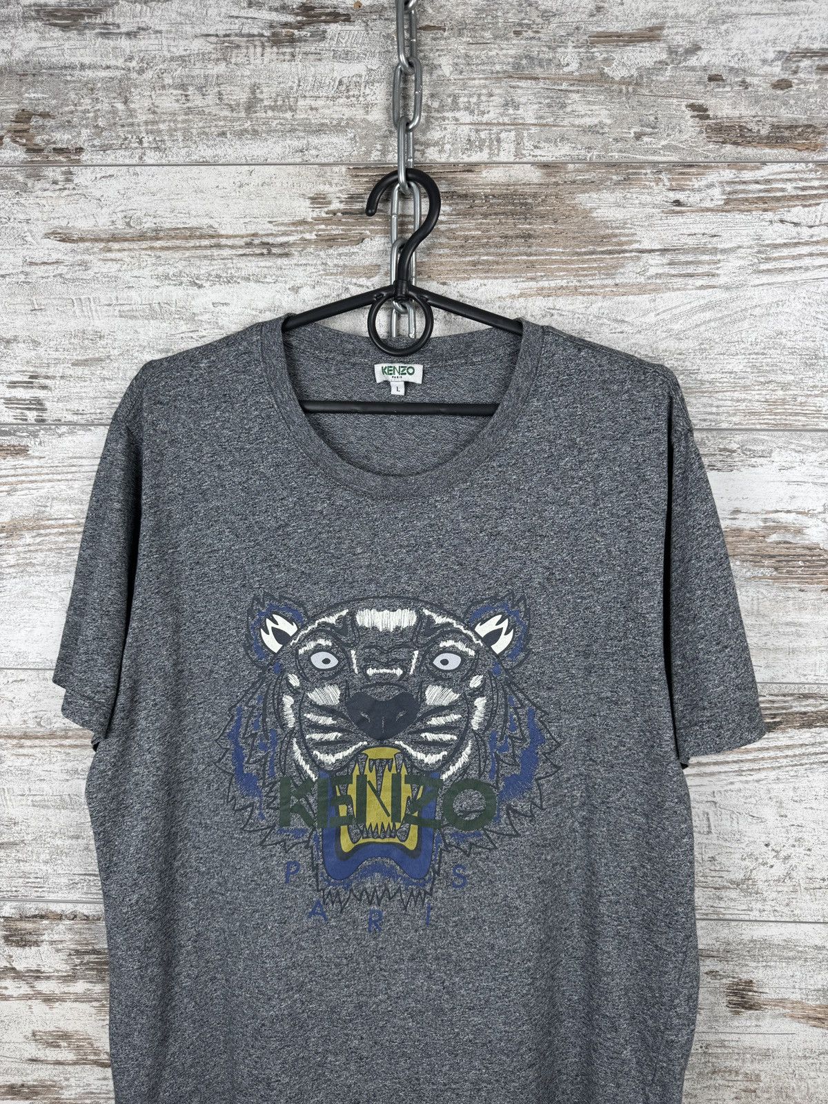 Kenzo Mens Vintage Kenzo Paris T-shirt big logo tiger tee luxury Size US L / EU 52-54 / 3 - 3 Thumbnail
