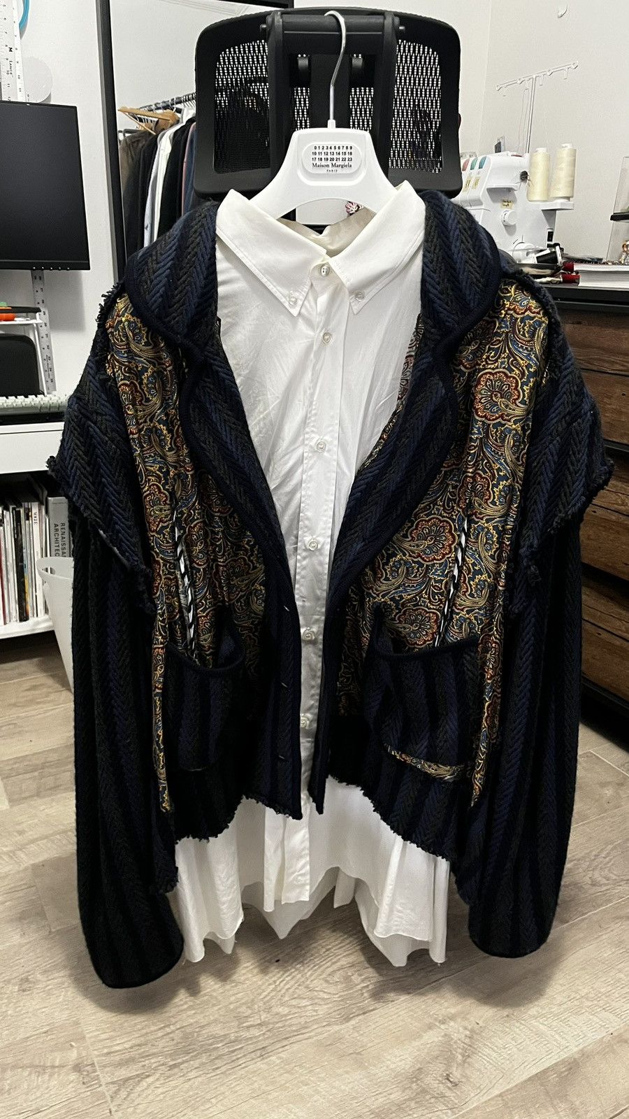 Maison Margiela Maison Margiela MULTICOLOUR Cardigan with shirt insert Size US L / EU 52-54 / 3 - 1 Thumbnail