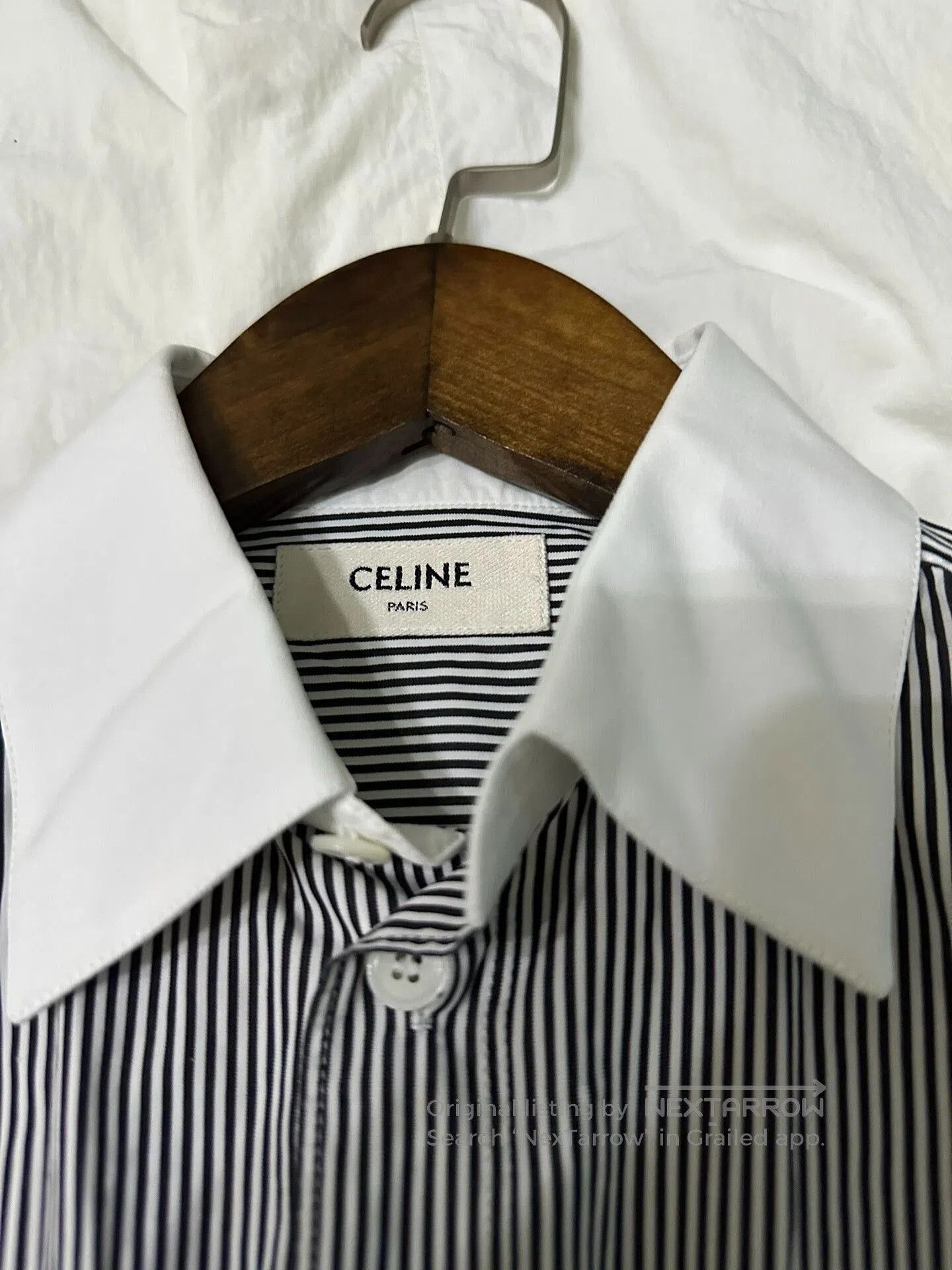 Celine Celine Black and White Striped Shirt. Size S / US 4 / IT 40 - 3 Thumbnail