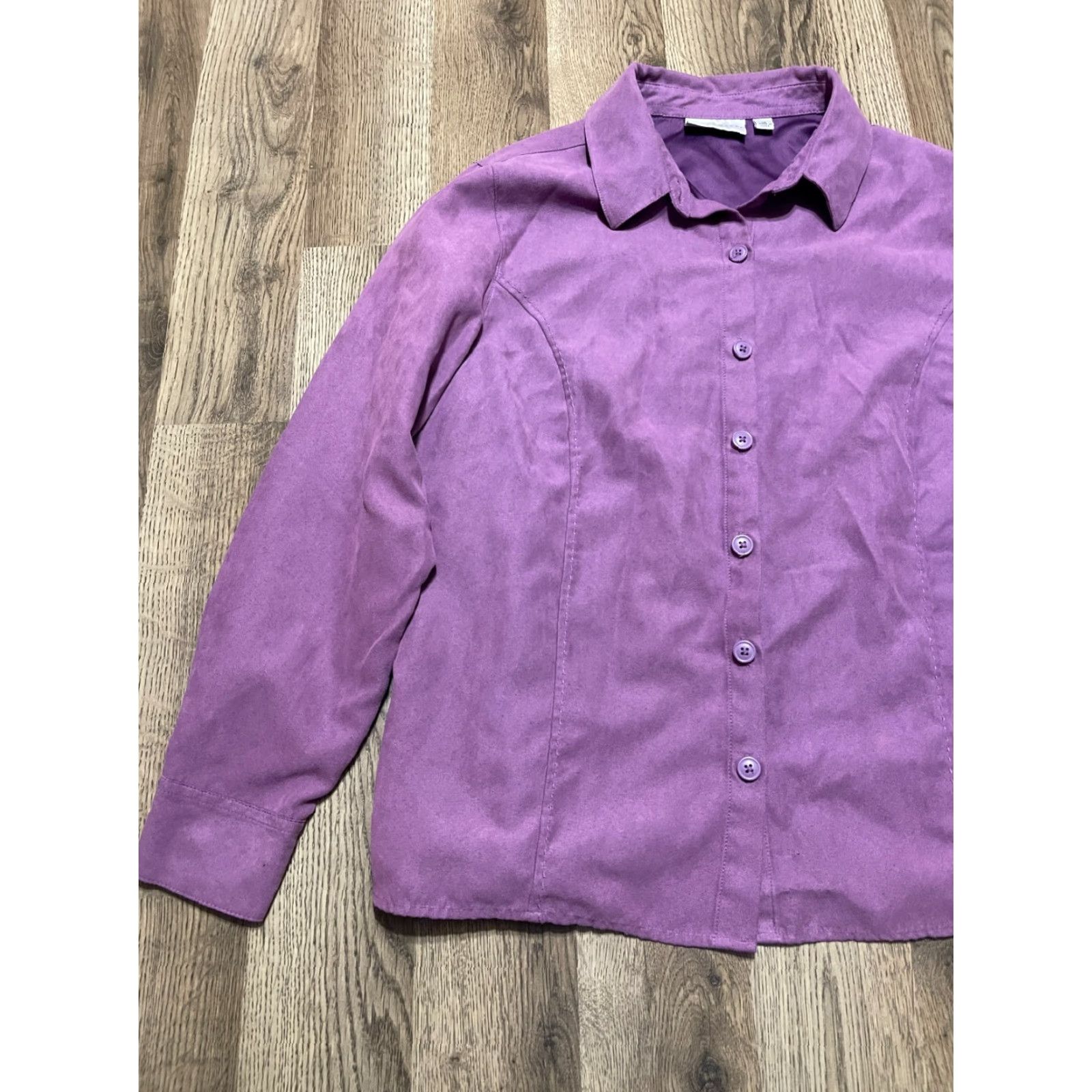 Vintage Studio Works Shirt Women Purple Button Up Long Sleeve M Size M / US 6-8 / IT 42-44 - 3 Thumbnail