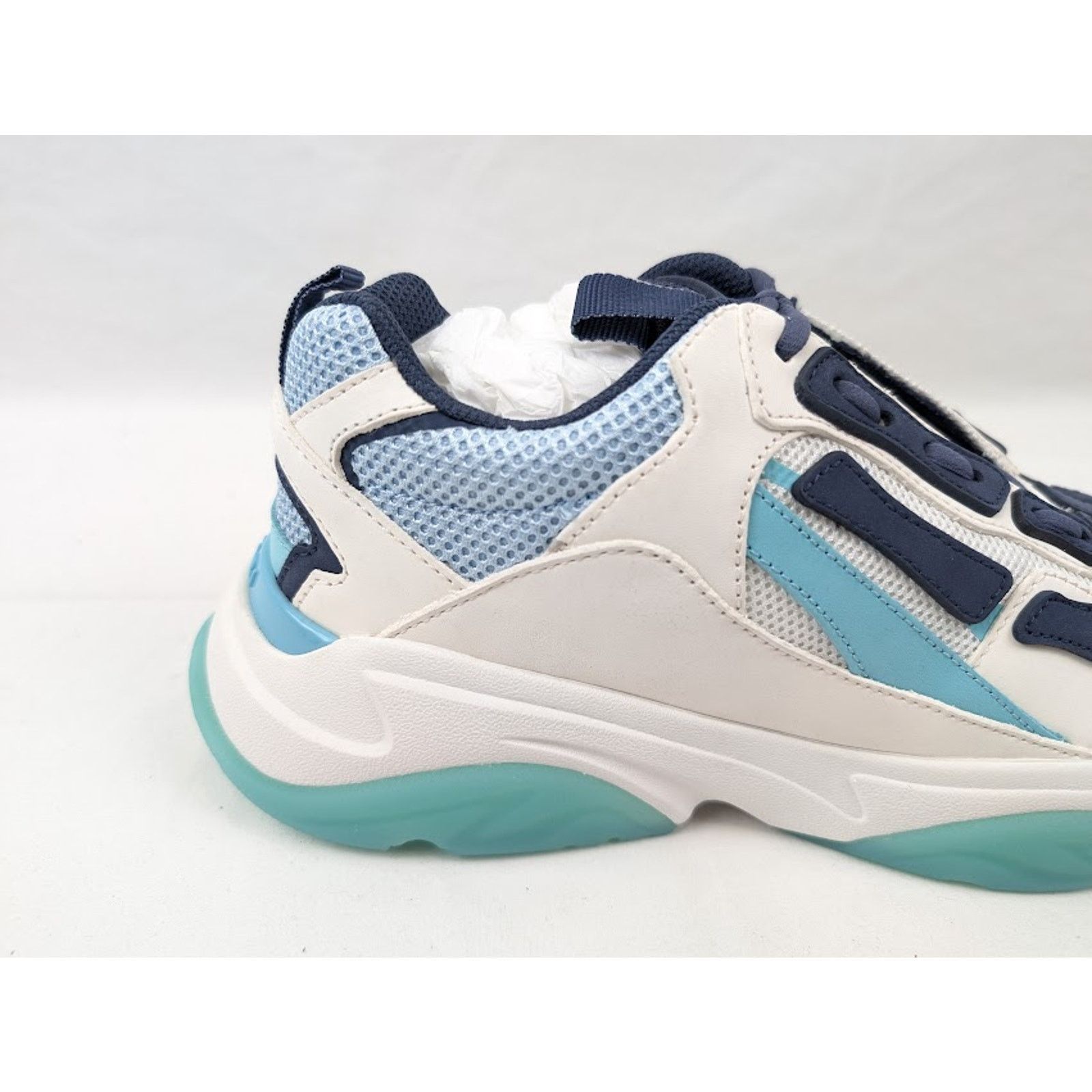 Amiri o1rshd1 Bone Runner Low-Top Sneakers in Baby Blue Size US 12 / EU 45 - 4 Thumbnail