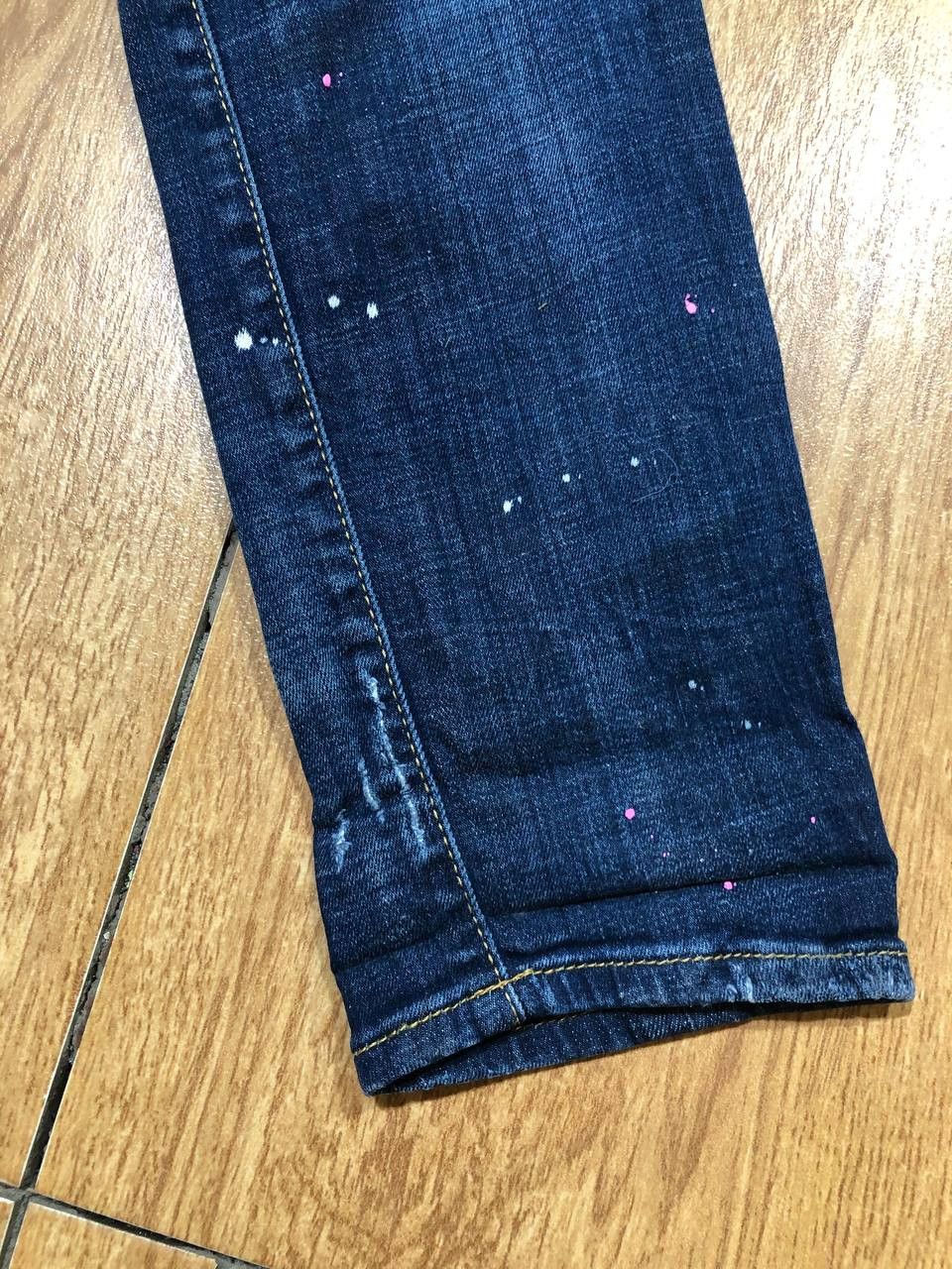 Dsquared2 DSQUARED2 Wash Denim Distressed Straight Jeans Size US 32 / EU 48 - 9 Thumbnail