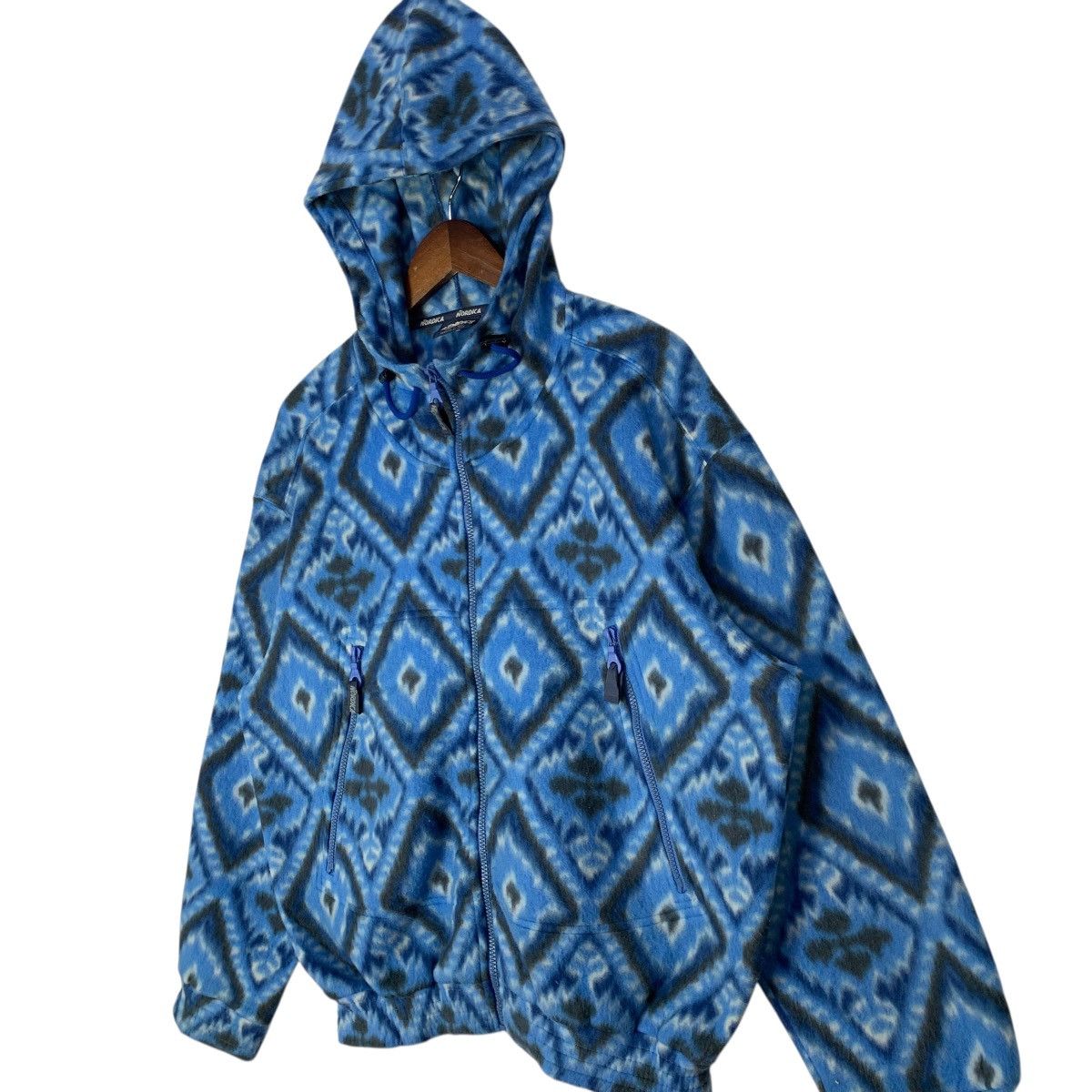 If Six Was Nine Vintage Nordica Fleece Navajo Style Hoodie Pull Over Size US L / EU 52-54 / 3 - 3 Thumbnail