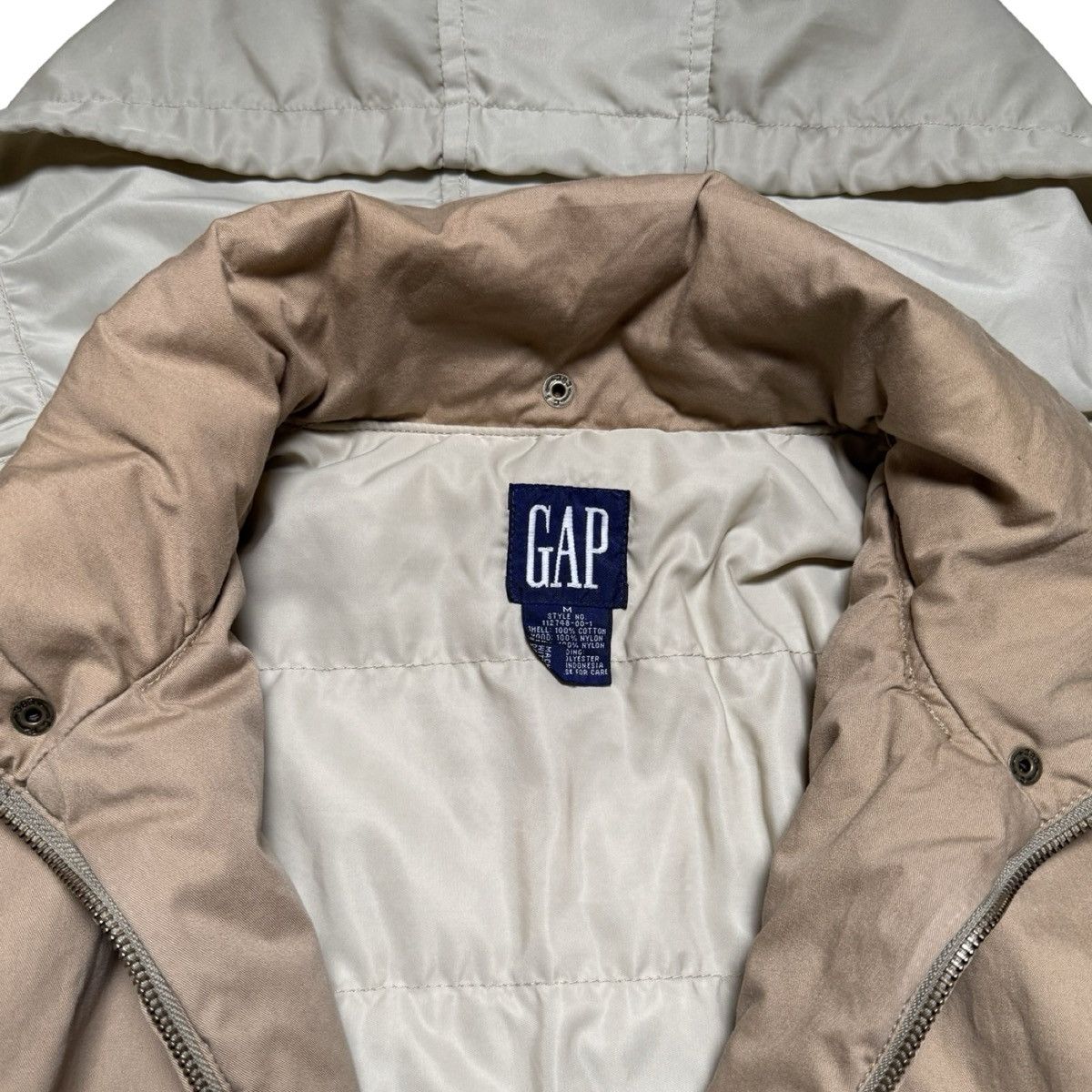 Gap Vintage Gap Utility Cargo Jacket Wind Breaker Beige Mens M Size US M / EU 48-50 / 2 - 3 Thumbnail