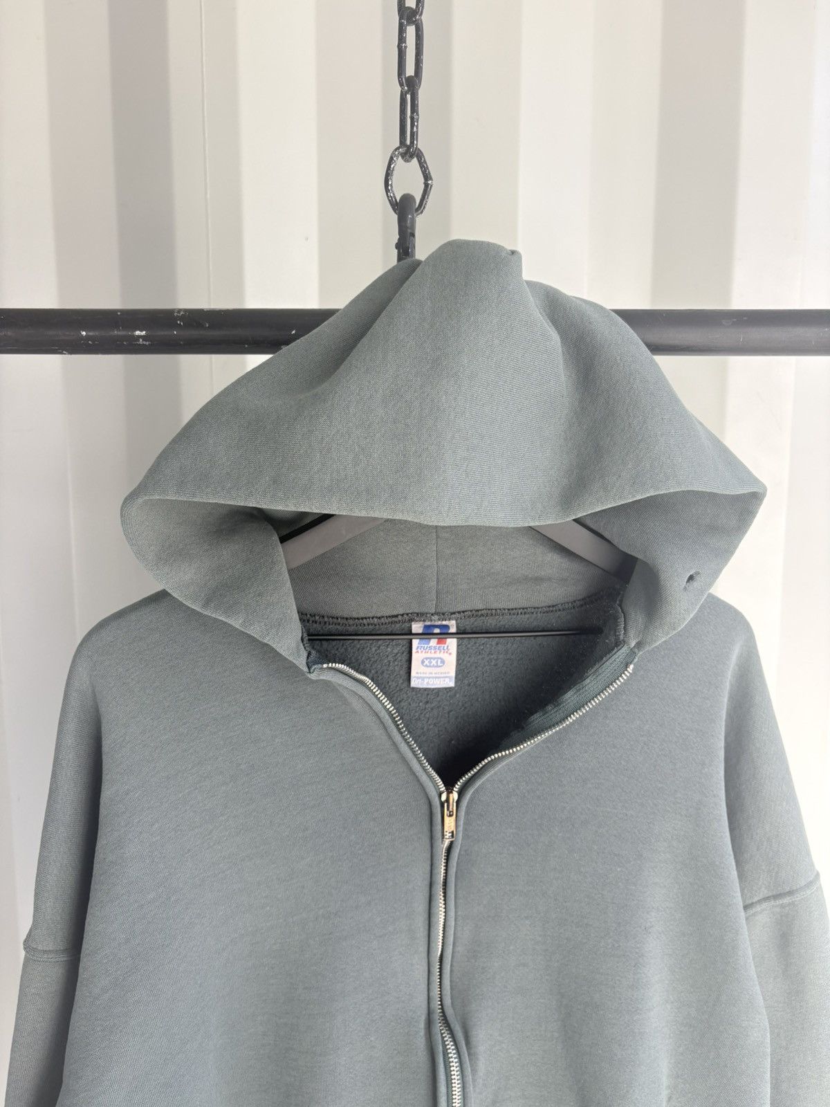 Vintage Russell Thrashed Faded Distressed Zip Hoodie ERD Grunge Band Size US XL / EU 56 / 4 - 3 Thumbnail