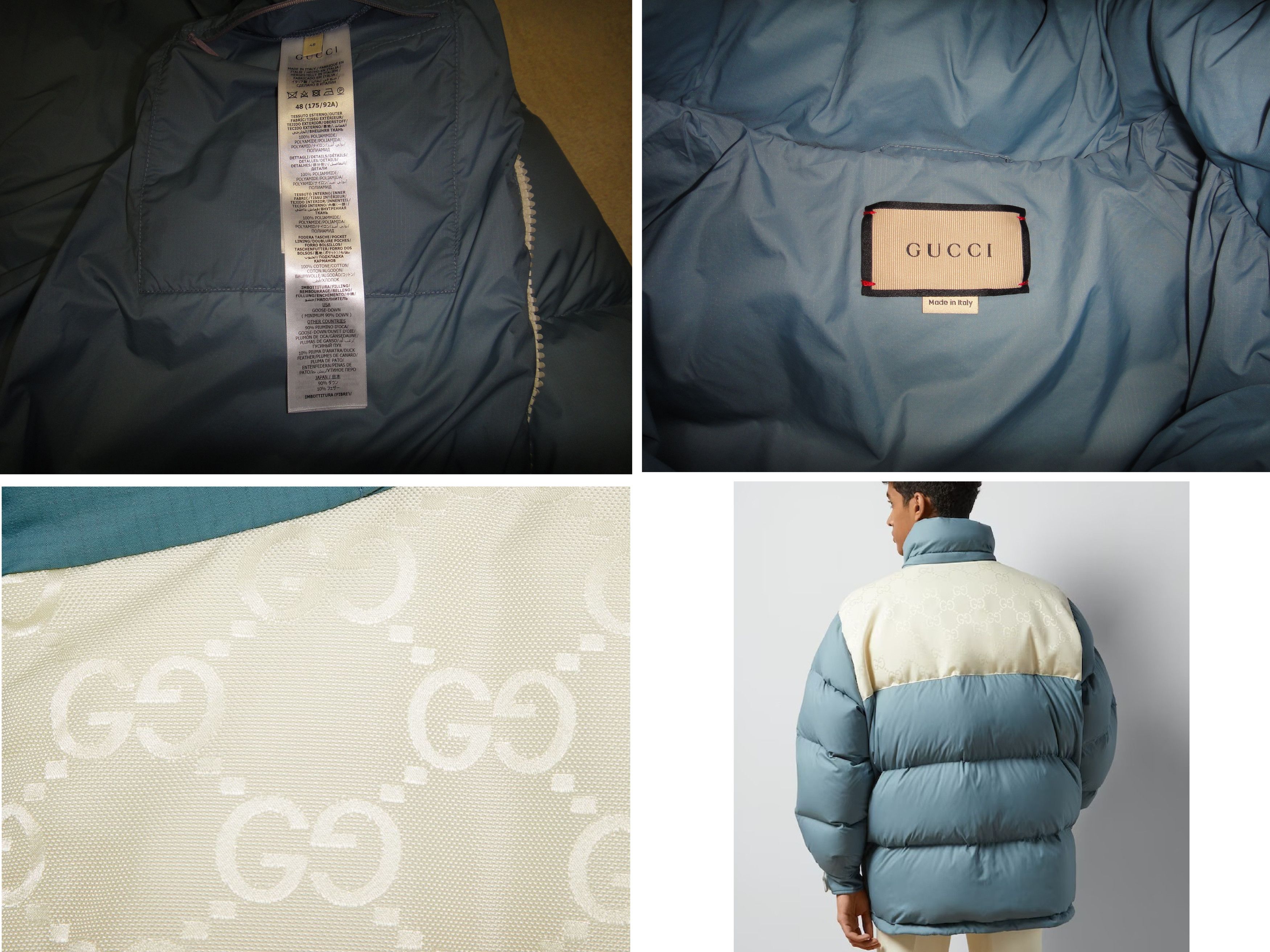 Gucci NEW GUCCI GOOSE DOWN JACKET with GG inserts size48 Size US L / EU 52-54 / 3 - 8 Thumbnail