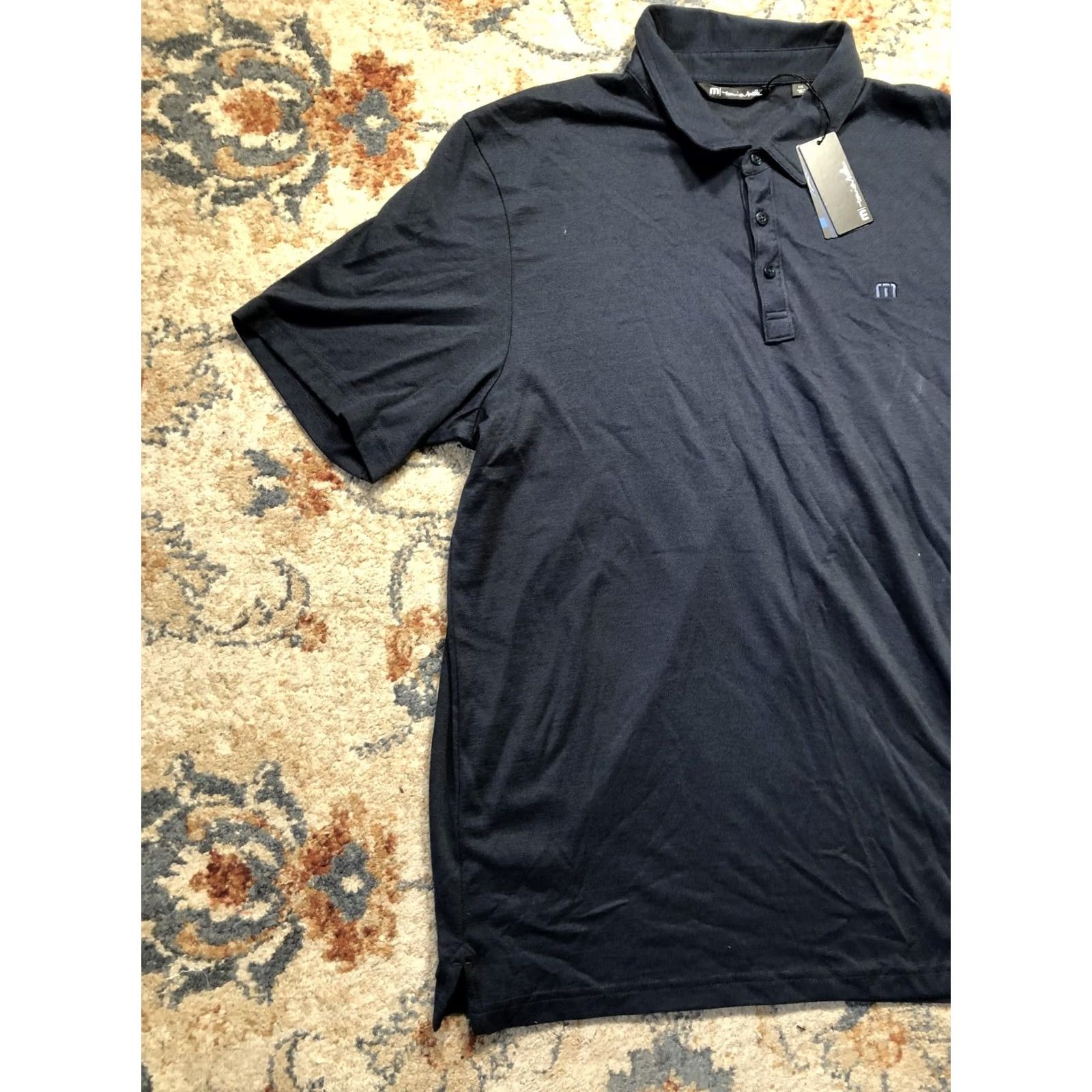TravisMathew TravisMathew Polo Shirt Mens 2XL Navy Blue Golf Performance Short Sleeve Solid 2XL Mens Size US XXL / EU 58 / 5 - 3 Thumbnail