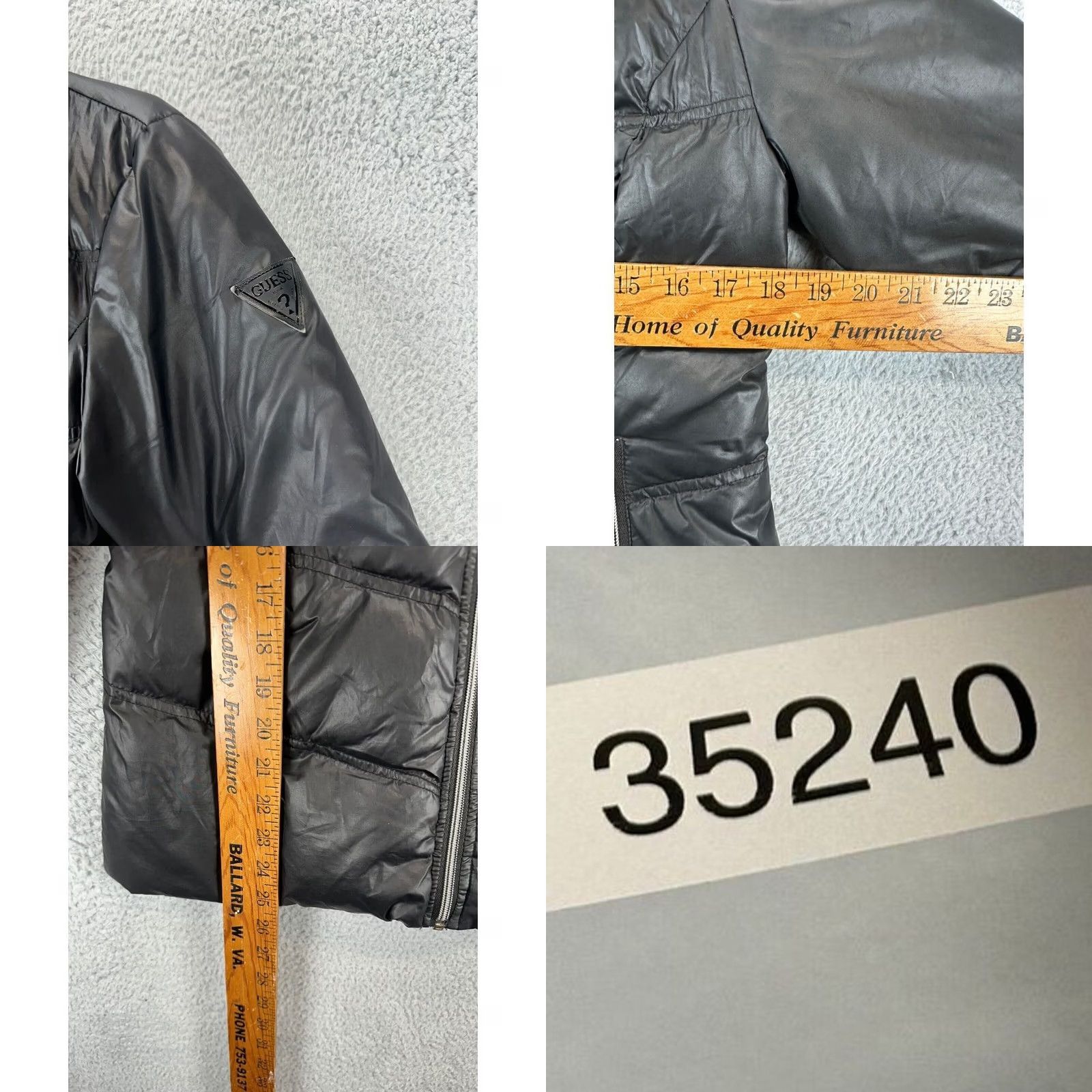 Guess GUESS Goose Down Puffer Jacket Womens Small Black Softshell Full Zip Long Sleeve Size S / US 4 / IT 40 - 8 Thumbnail