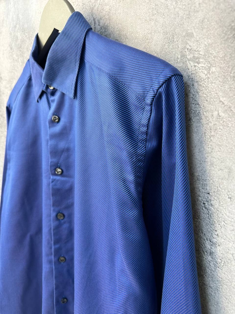 Eton ETON Contemporary Striped Gradient Blue Button Up Shirt Size US M / EU 48-50 / 2 - 6 Thumbnail